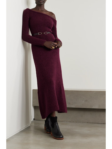 Gabriela Hearst + NET SUSTAIN Gertrude belted organic cashmere and silk-blend bouclé maxi dress