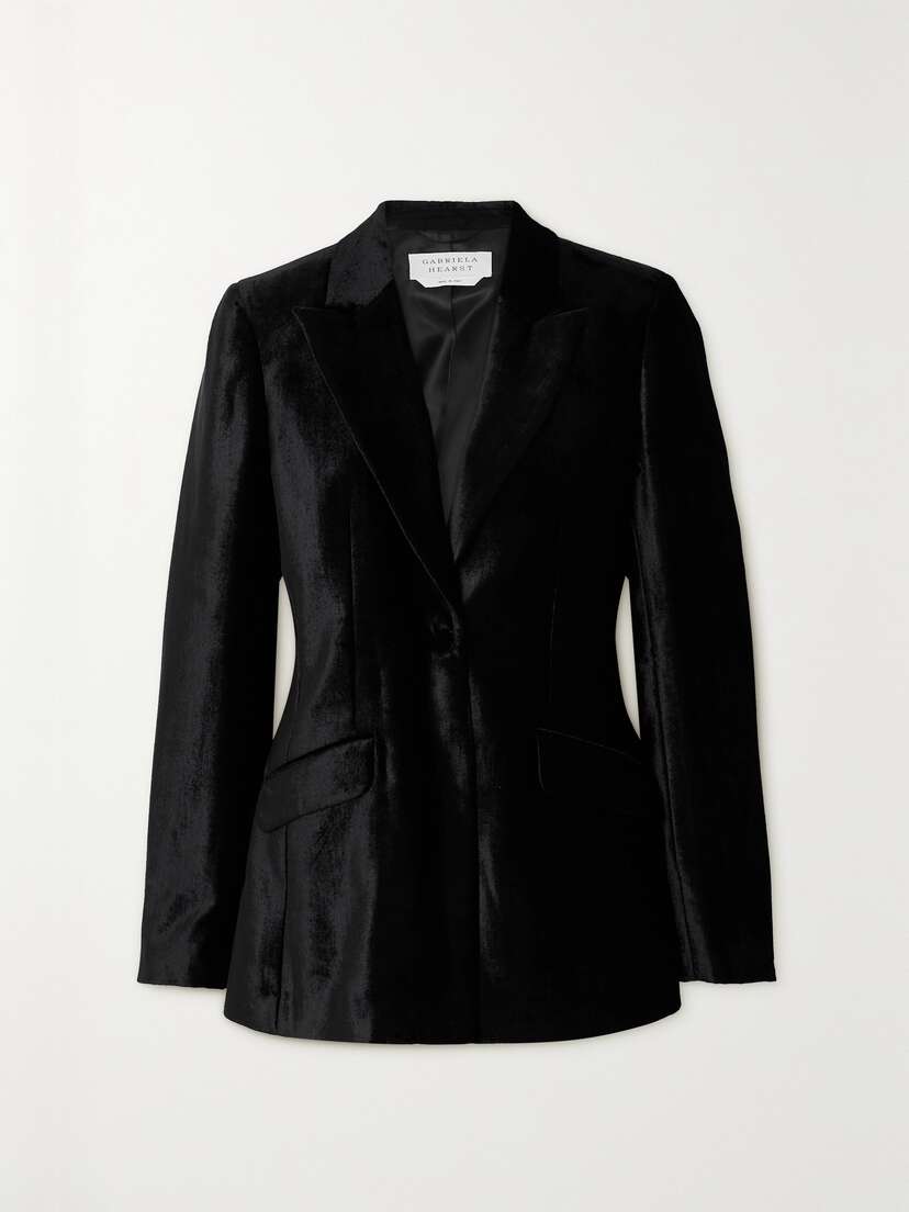 Gabriela Hearst + Net Sustain Leary Organic Silk-velvet Blazer