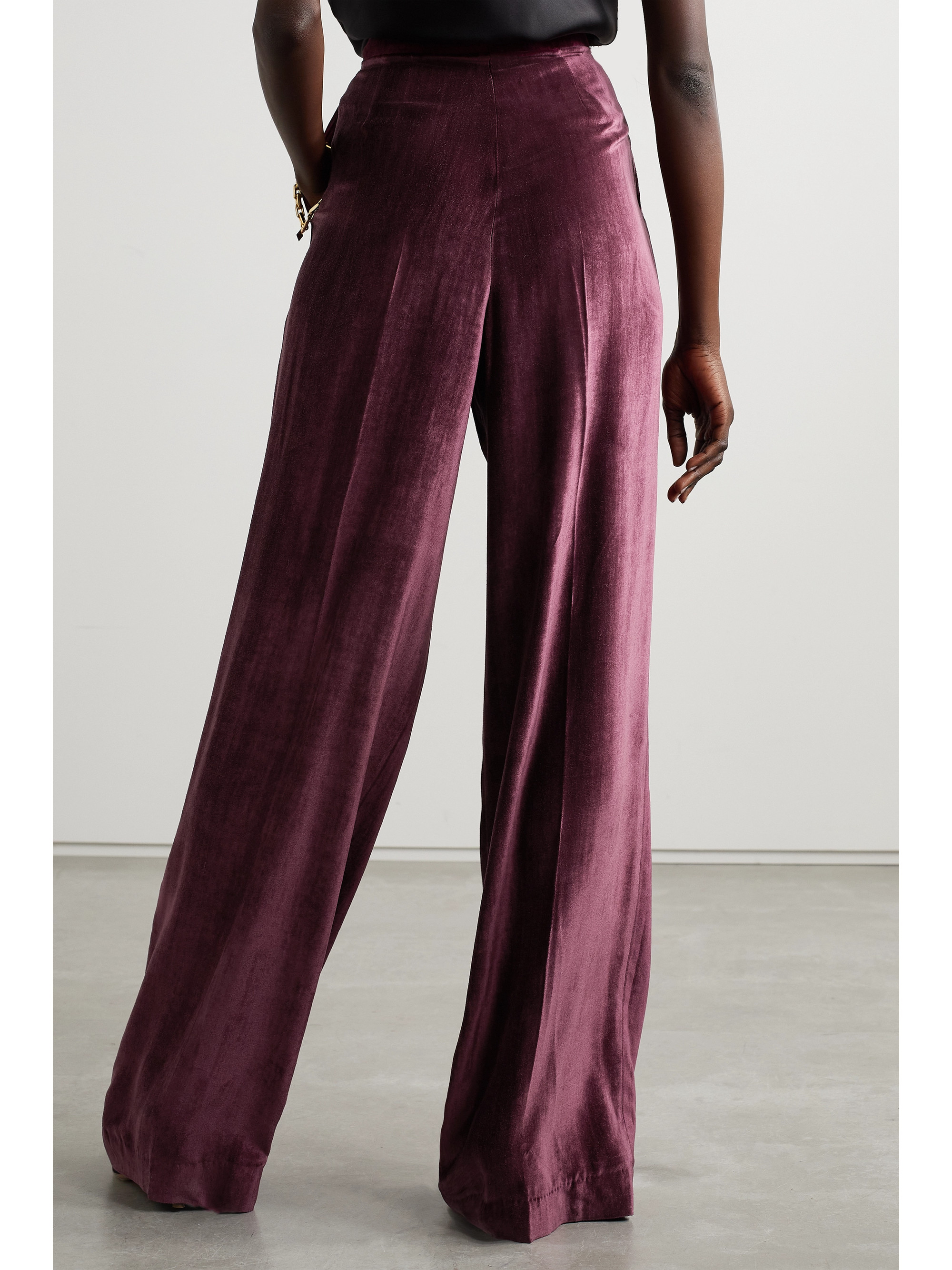 Gabriela Hearst - + NET SUSTAIN Boyne organic silk-velvet wide-leg