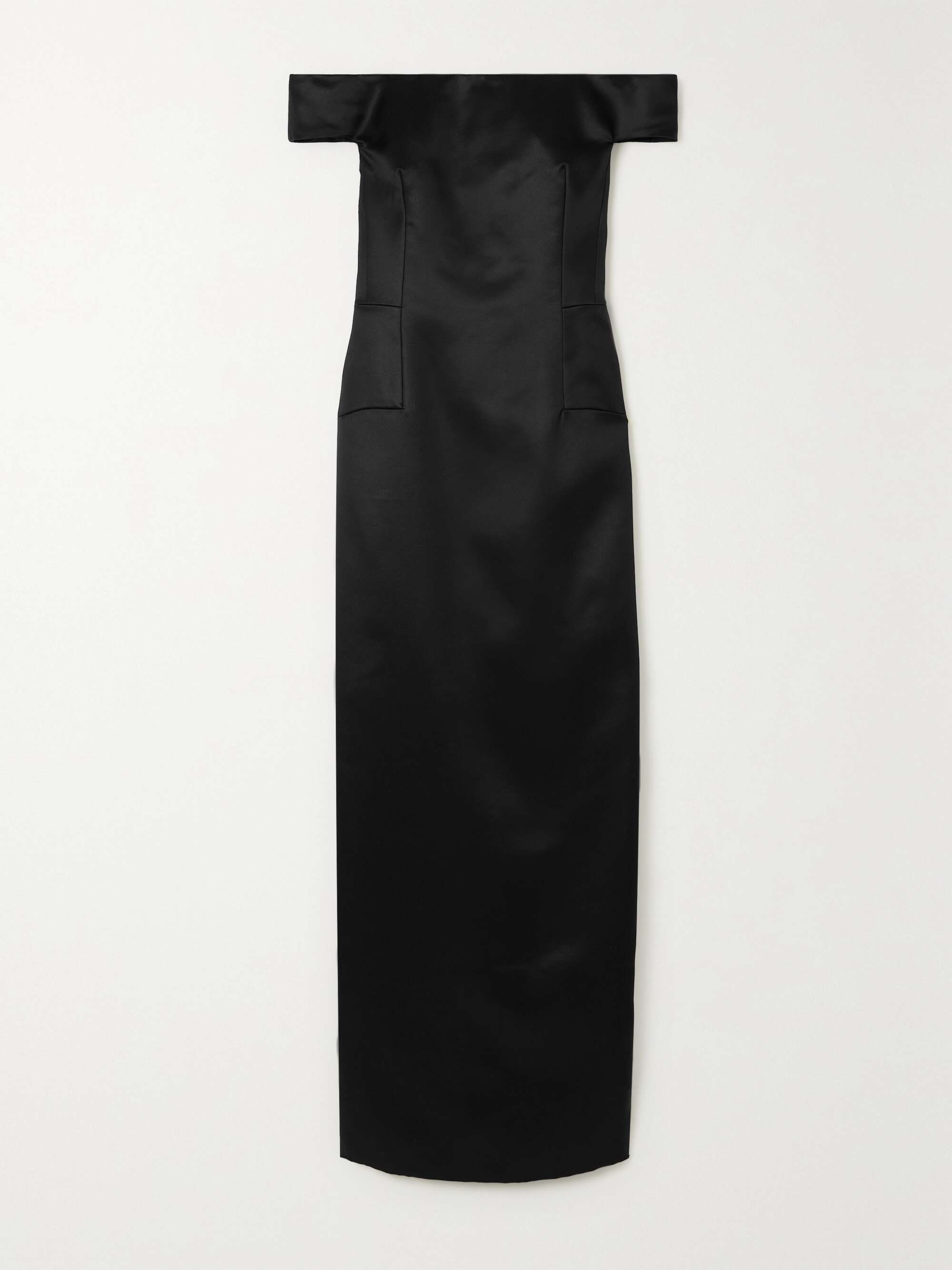 One-shoulder wool-blend midi dress