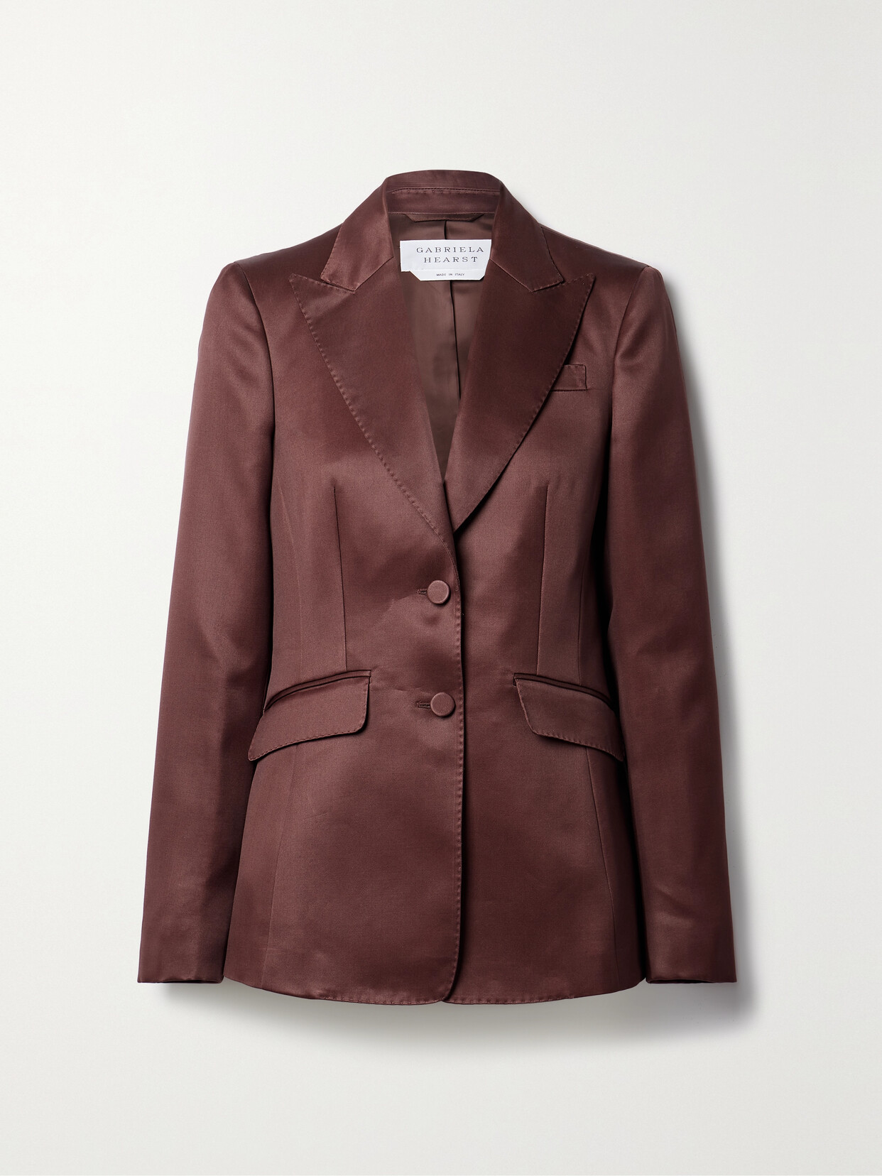 Gabriela Hearst + Net Sustain Serge Organic Wool And Silk-blend Blazer In Red