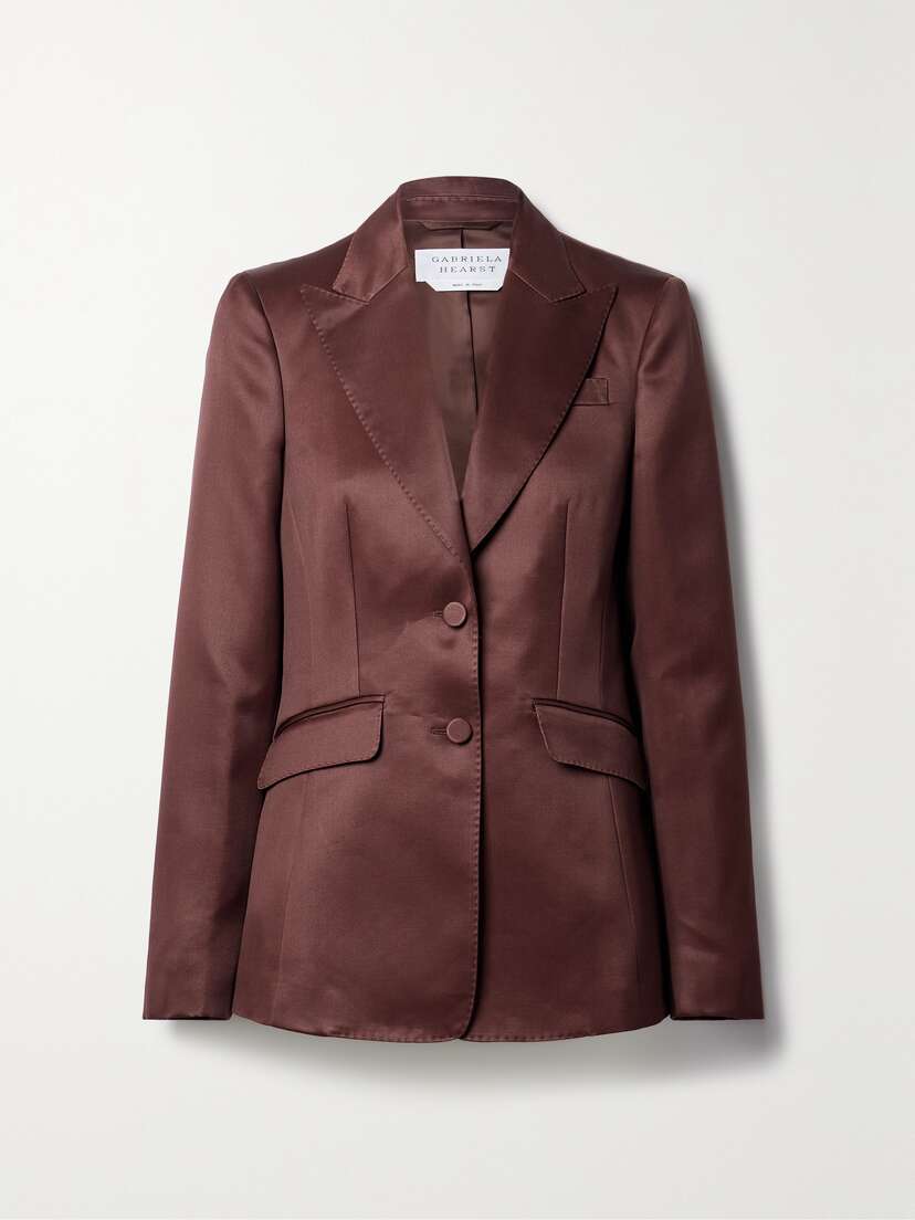 Gabriela Hearst + Net Sustain Serge Organic Wool And Silk-blend Blazer