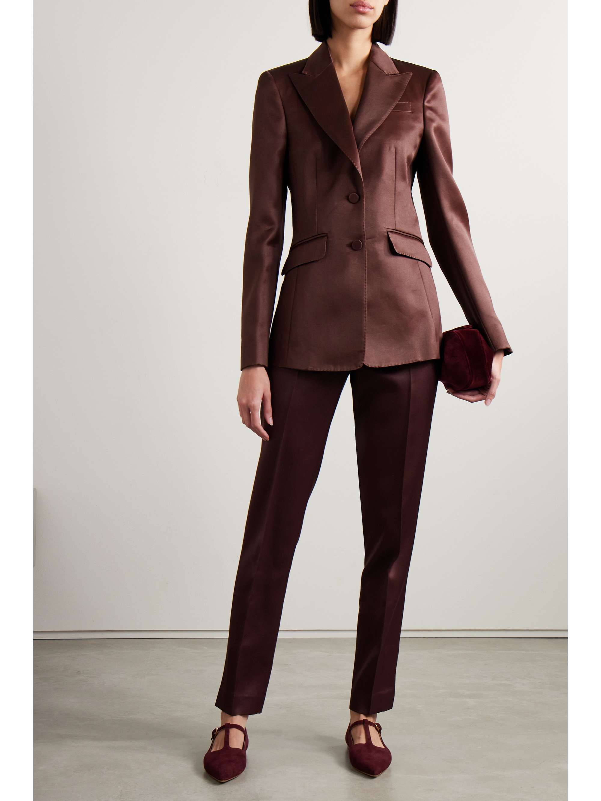 GABRIELA HEARST + NET SUSTAIN Serge organic wool and silk-blend blazer ...