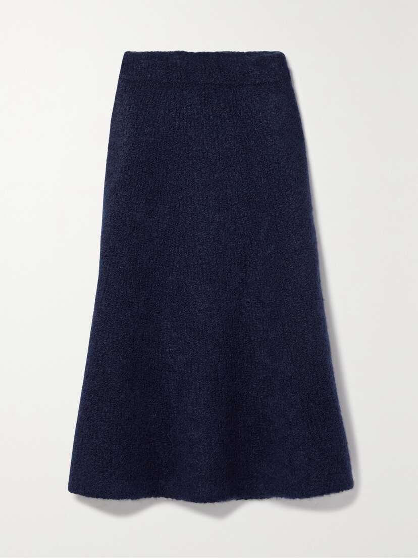 Gabriela Hearst Pablo Cashmere And Silk-blend Bouclé Midi Skirt