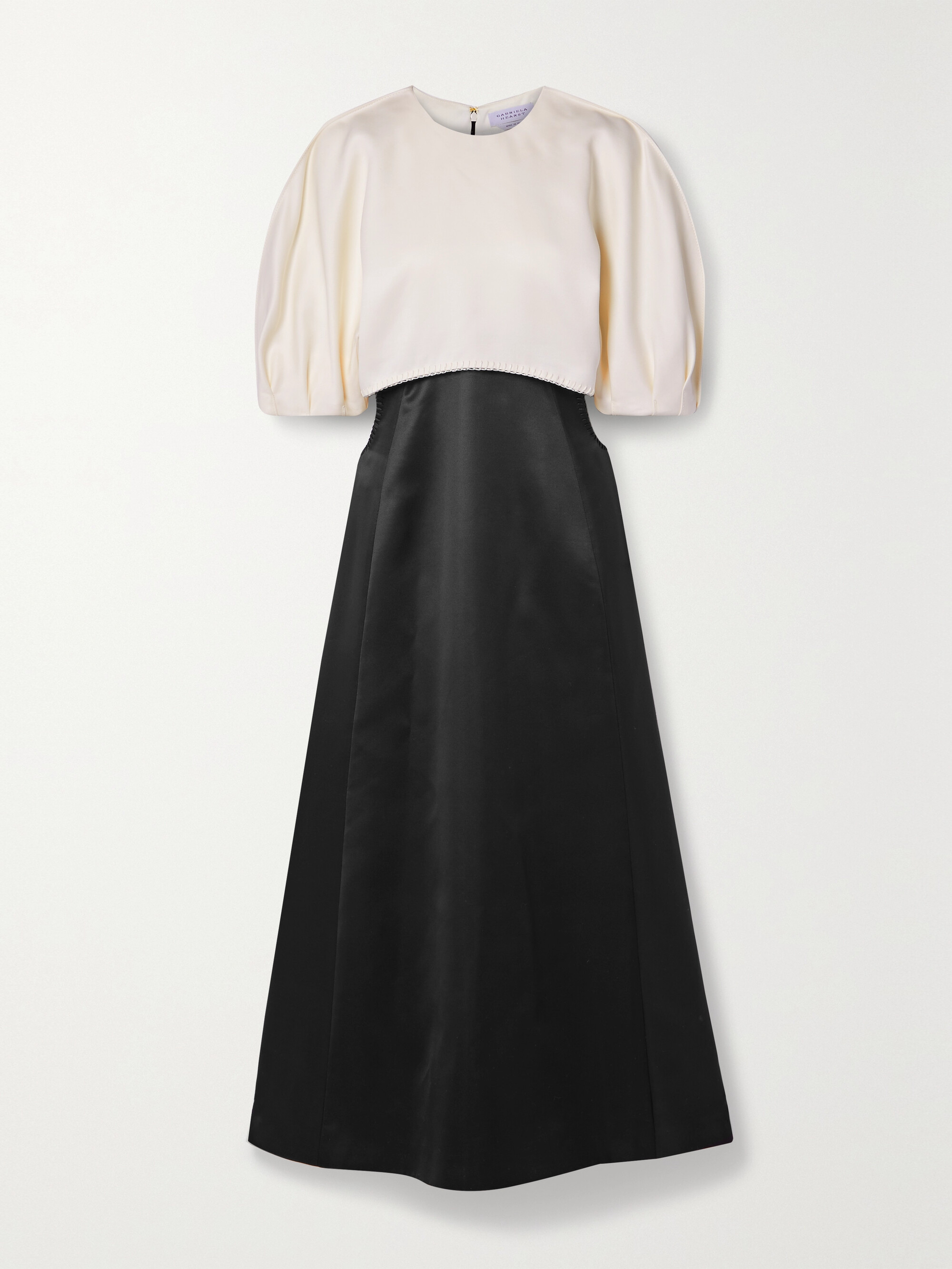 Gabriela Hearst Monod cutout wool and silk-blend duchesse-satin maxi dress thumbnail