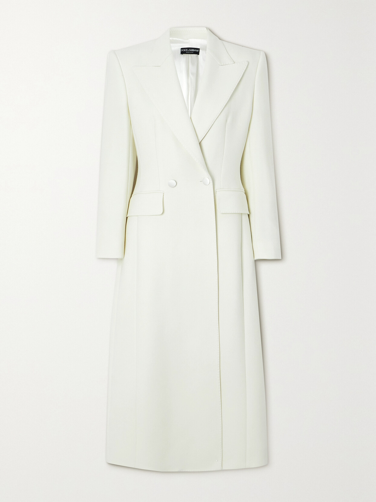 Dolce & Gabbana - Double-breasted Wool-blend Coat - White