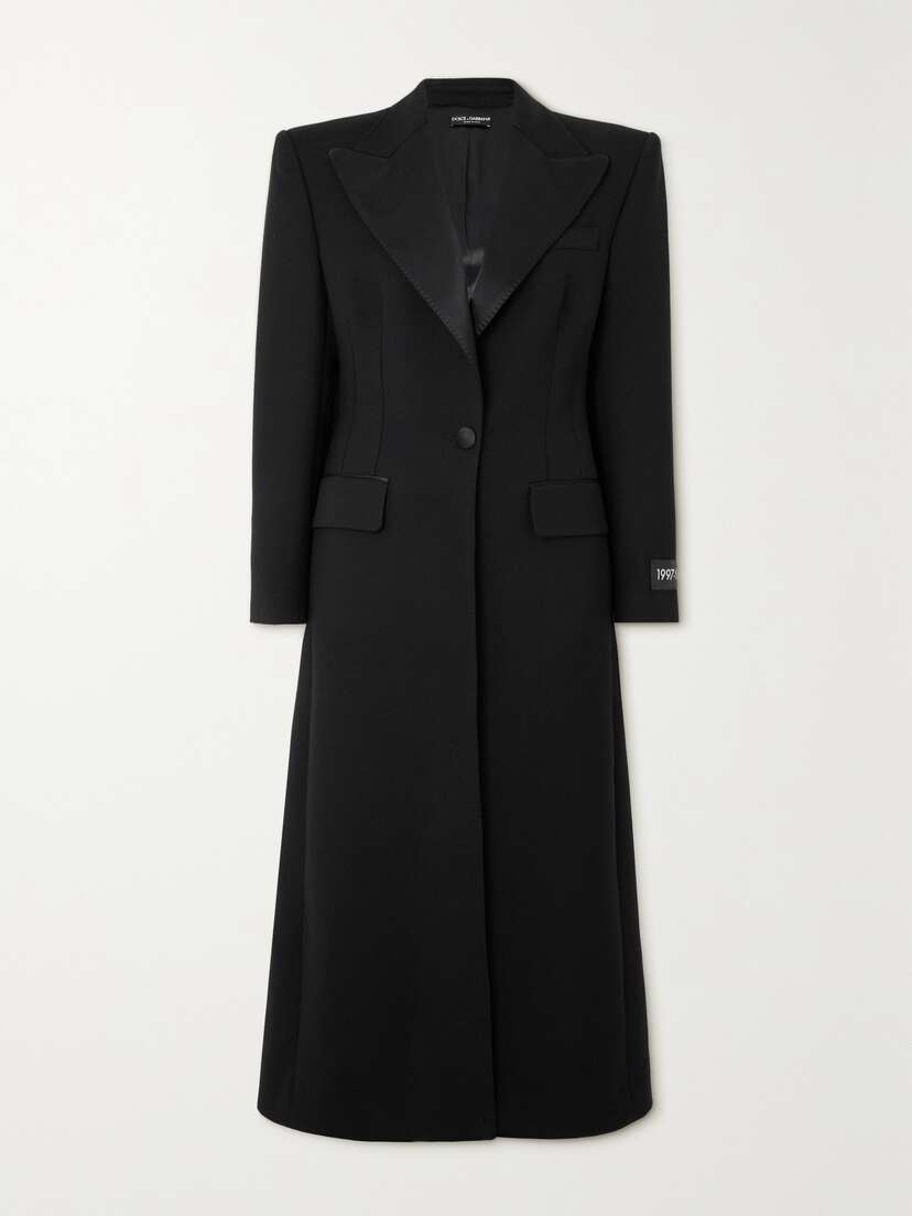 Dolce & Gabbana Satin-trimmed Wool-blend Coat