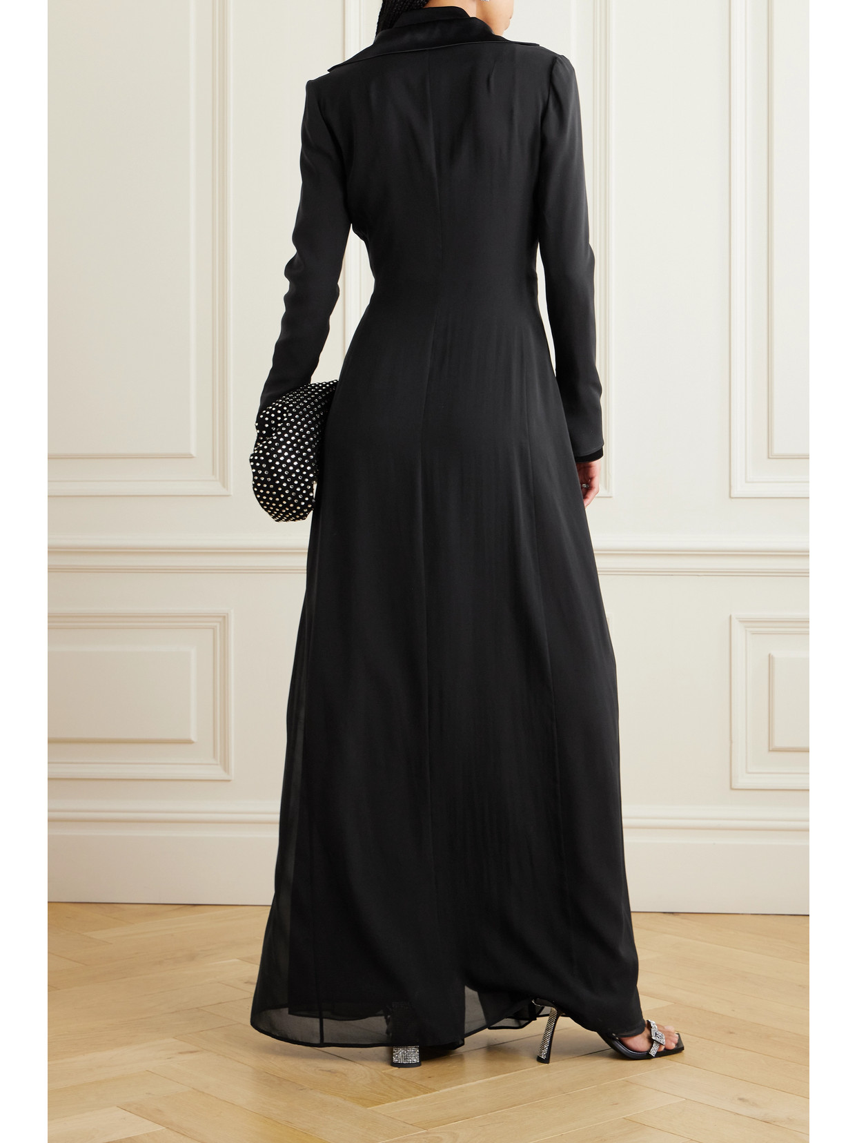 Dolce & Gabbana Black Silk Coat