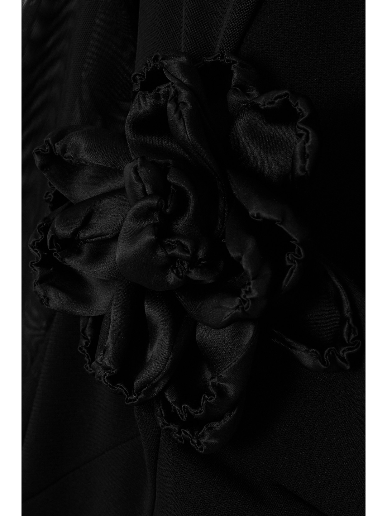 Dolce & Gabbana Appliquéd Tulle-trimmed Stretch-jersey Midi Dress In Black