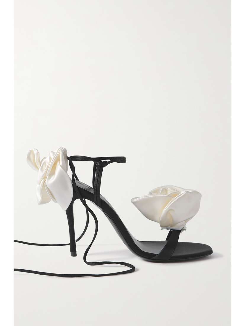 Magda Butrym Appliquéd Satin Sandals
