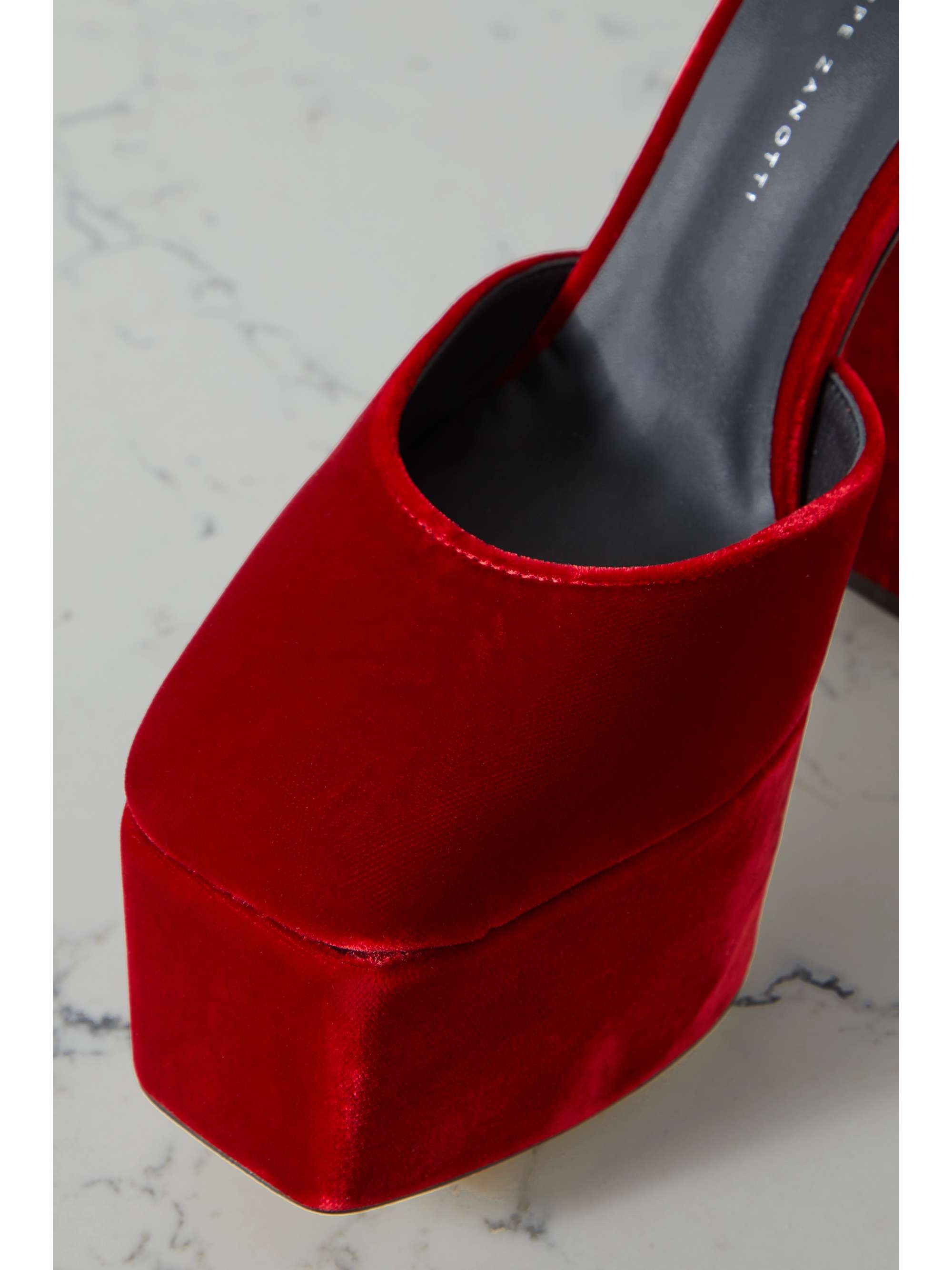 GIUSEPPE ZANOTTI Velvet platform pumps