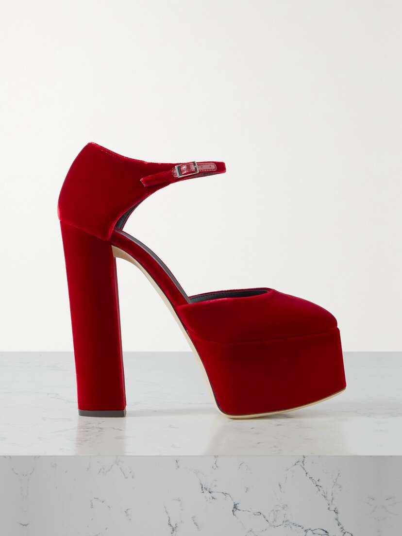Giuseppe Zanotti Veronica Velvet Platform Pumps