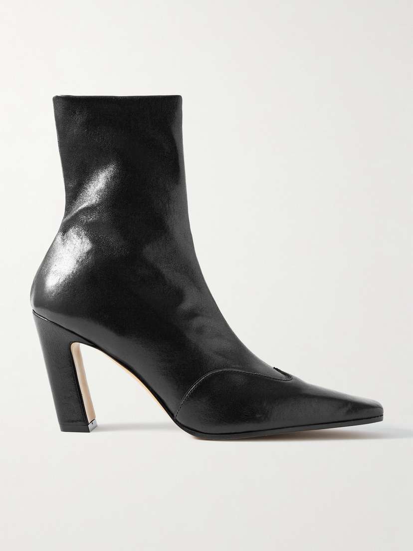 Khaite Nevada Leather Ankle Boots