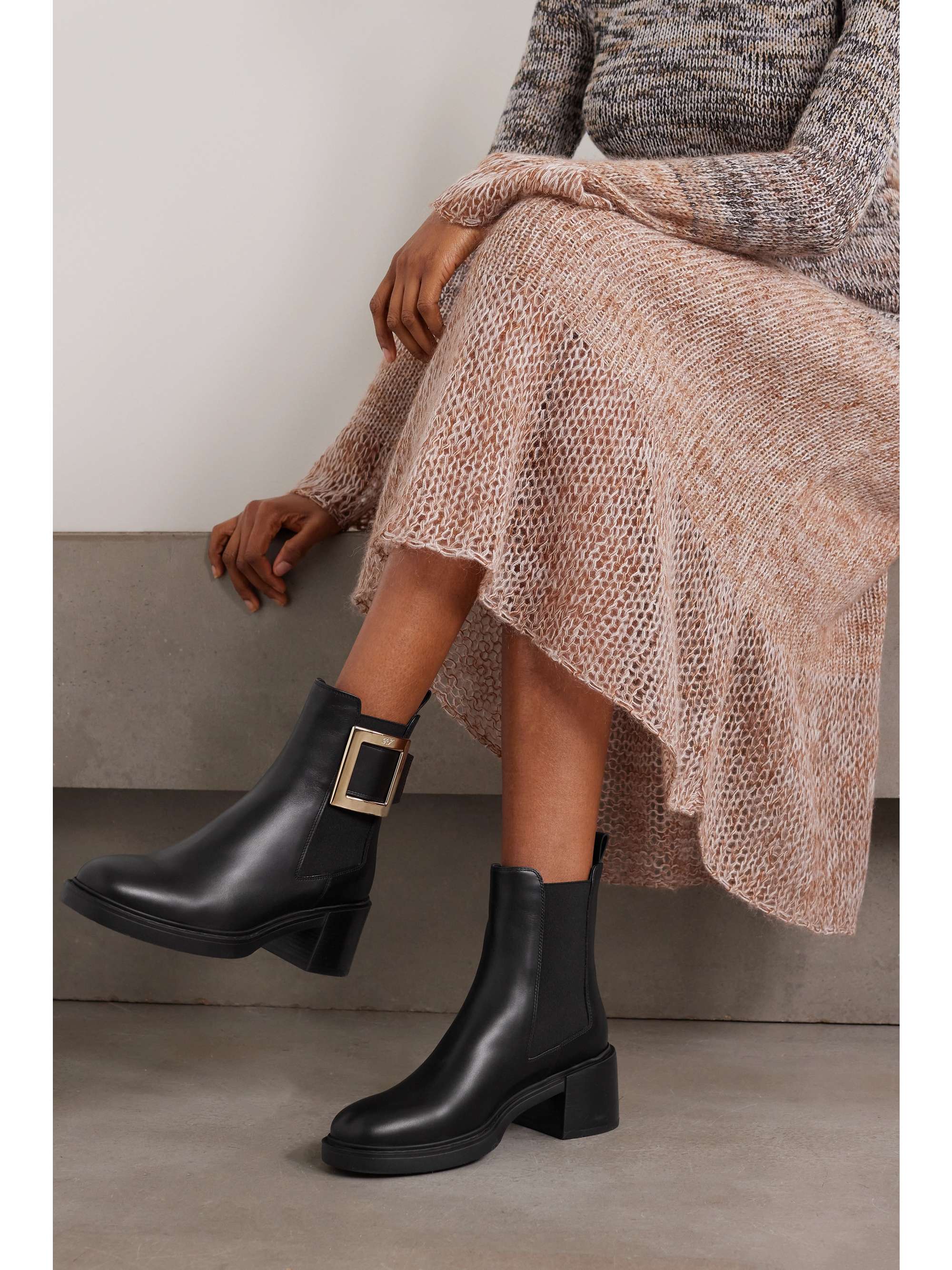 ROGER VIVIER Viv Rangers buckled leather Chelsea boots | NET-A-PORTER