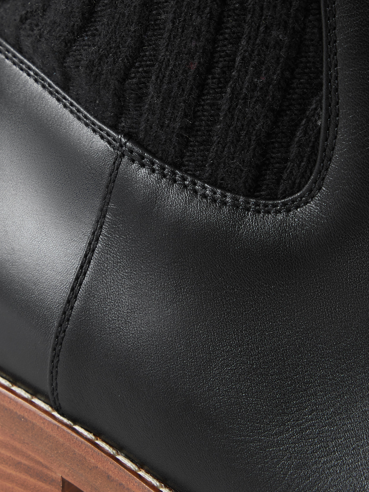 Gabriela Hearst 30mm Hobbes Leather Ankle Boots In Black