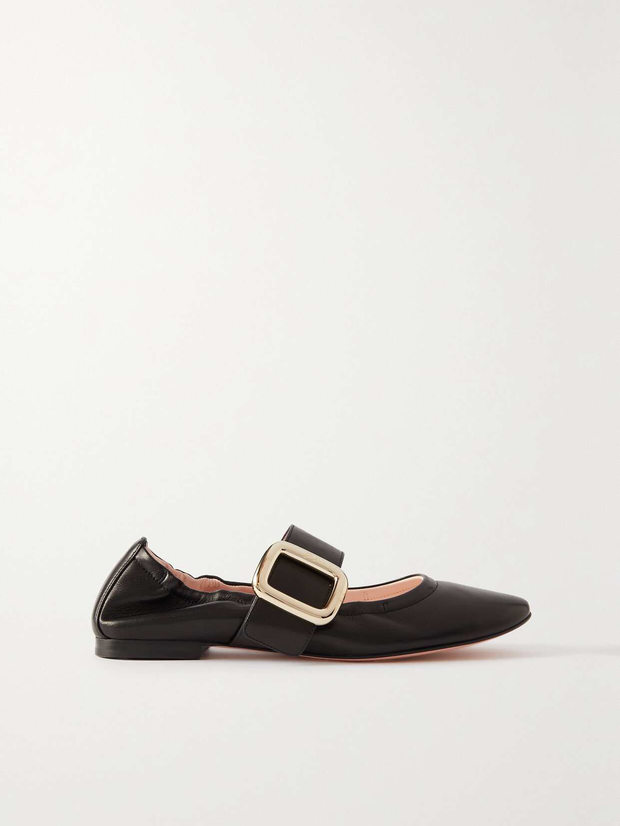 Roger Vivier Soft Choc Babies Leather Ballet Flats In Black