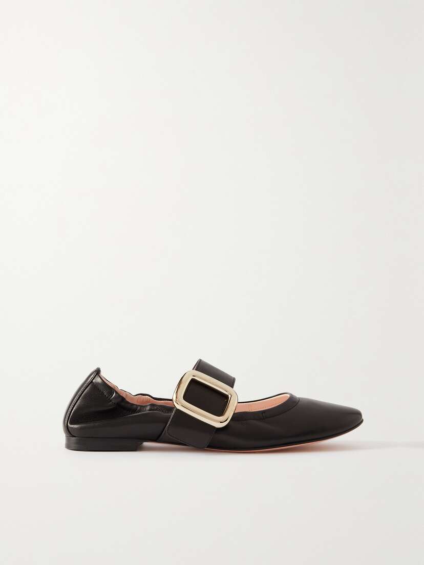 Roger Vivier Viv'Choc Babies Buckled Leather Ballet Flats