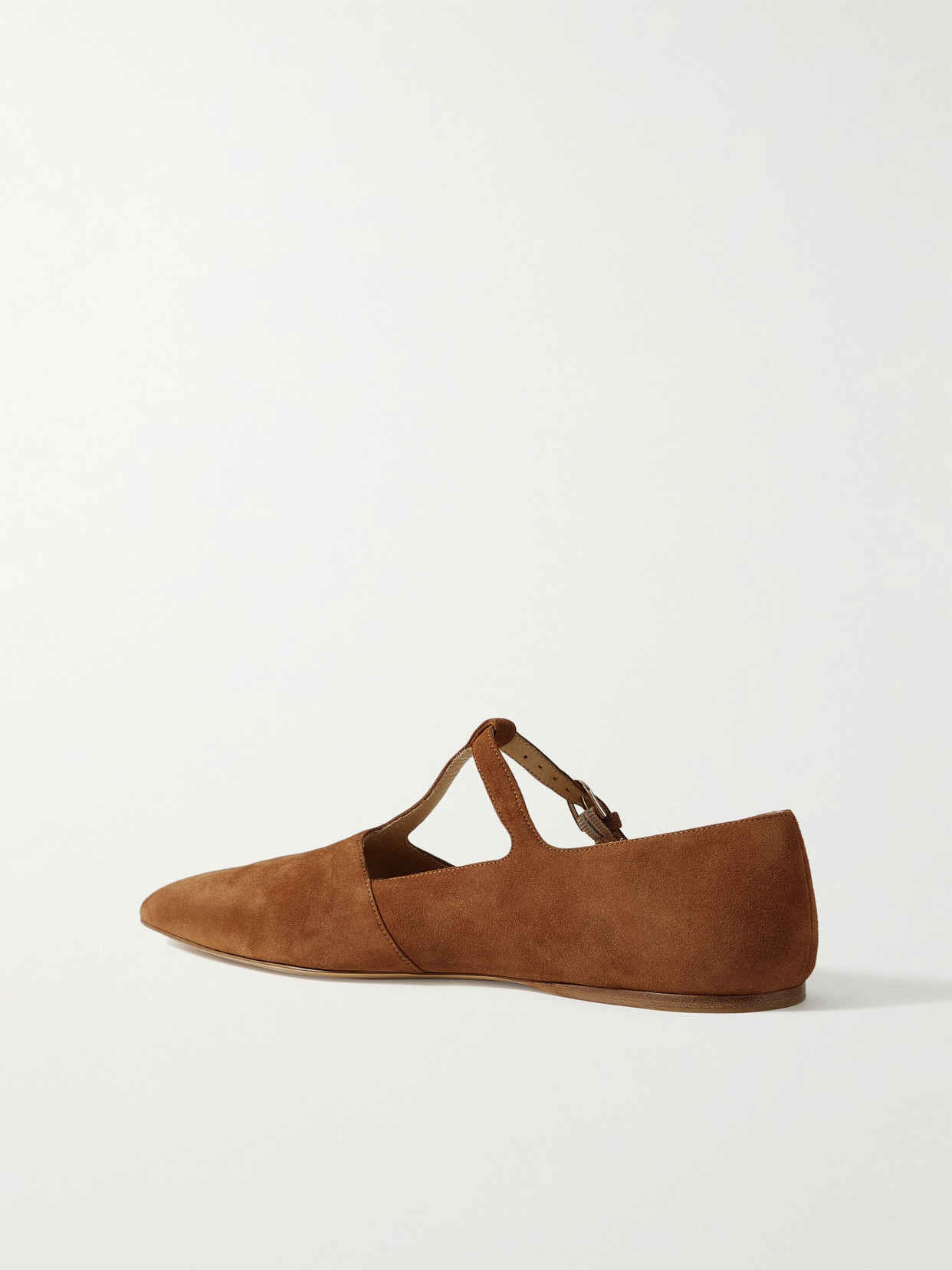 Lola Ballerina Suede Mary Jane Point-Toe Flats