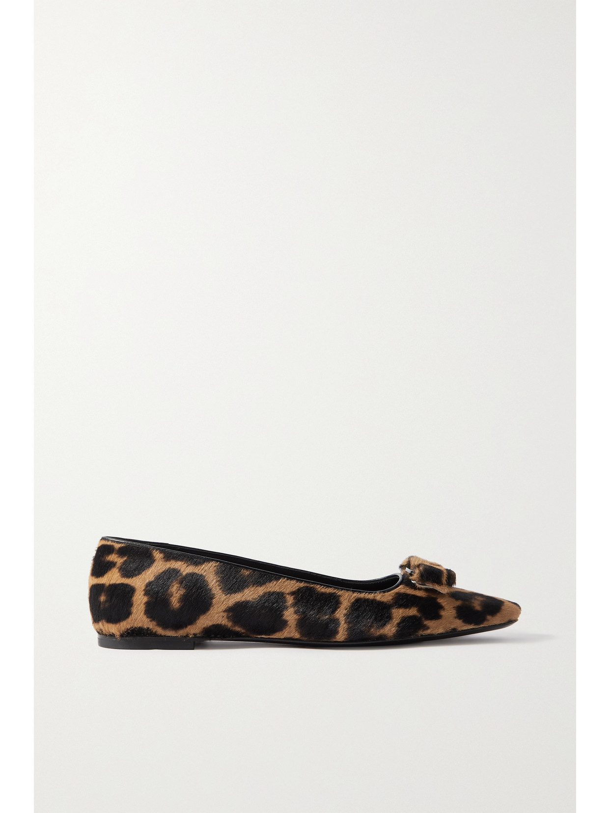 Ferragamo Siwar Leopard-print Calf Hair Flats In Animal Print