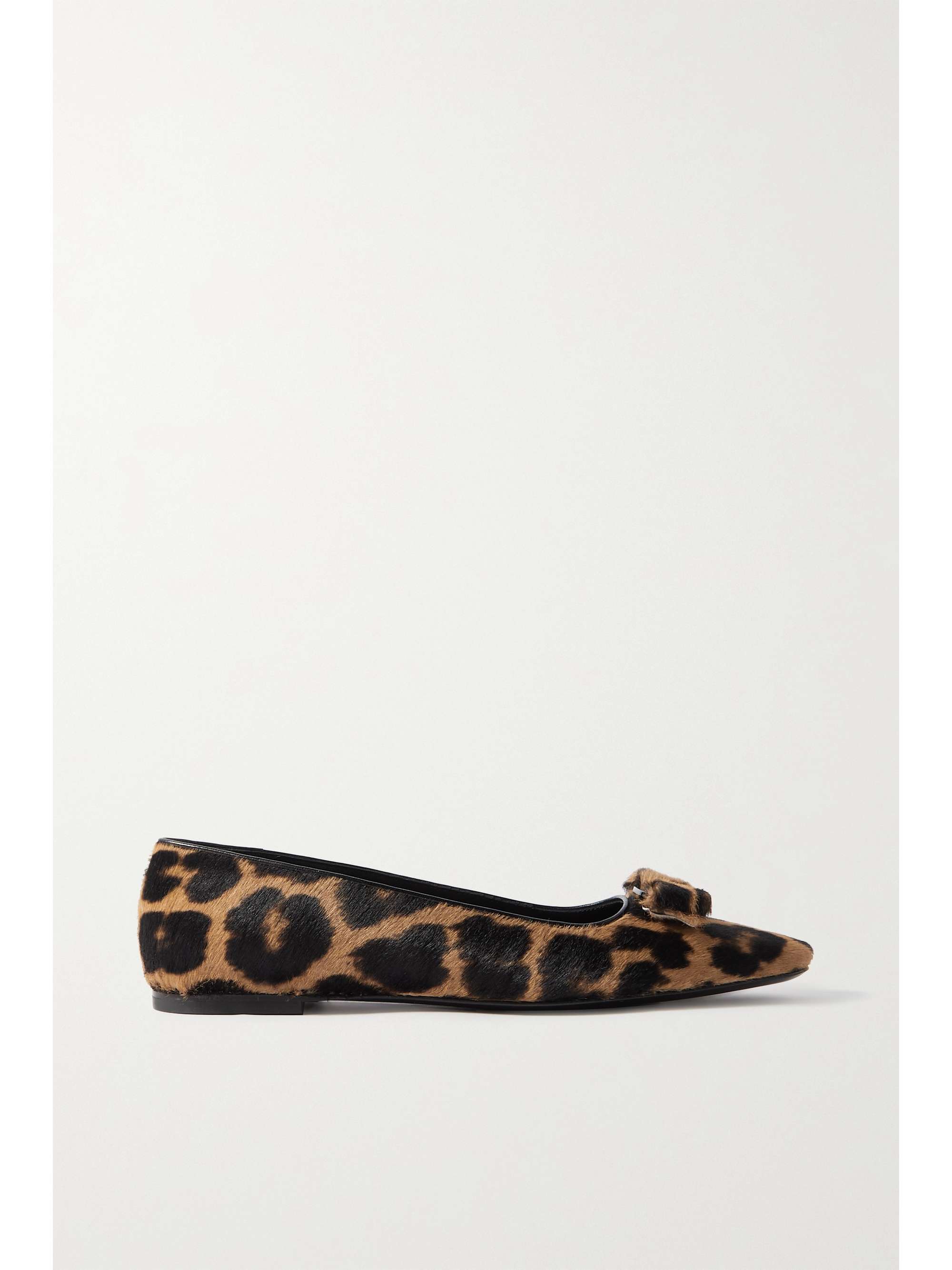 FERRAGAMO Siwar leopard-print calf hair flats