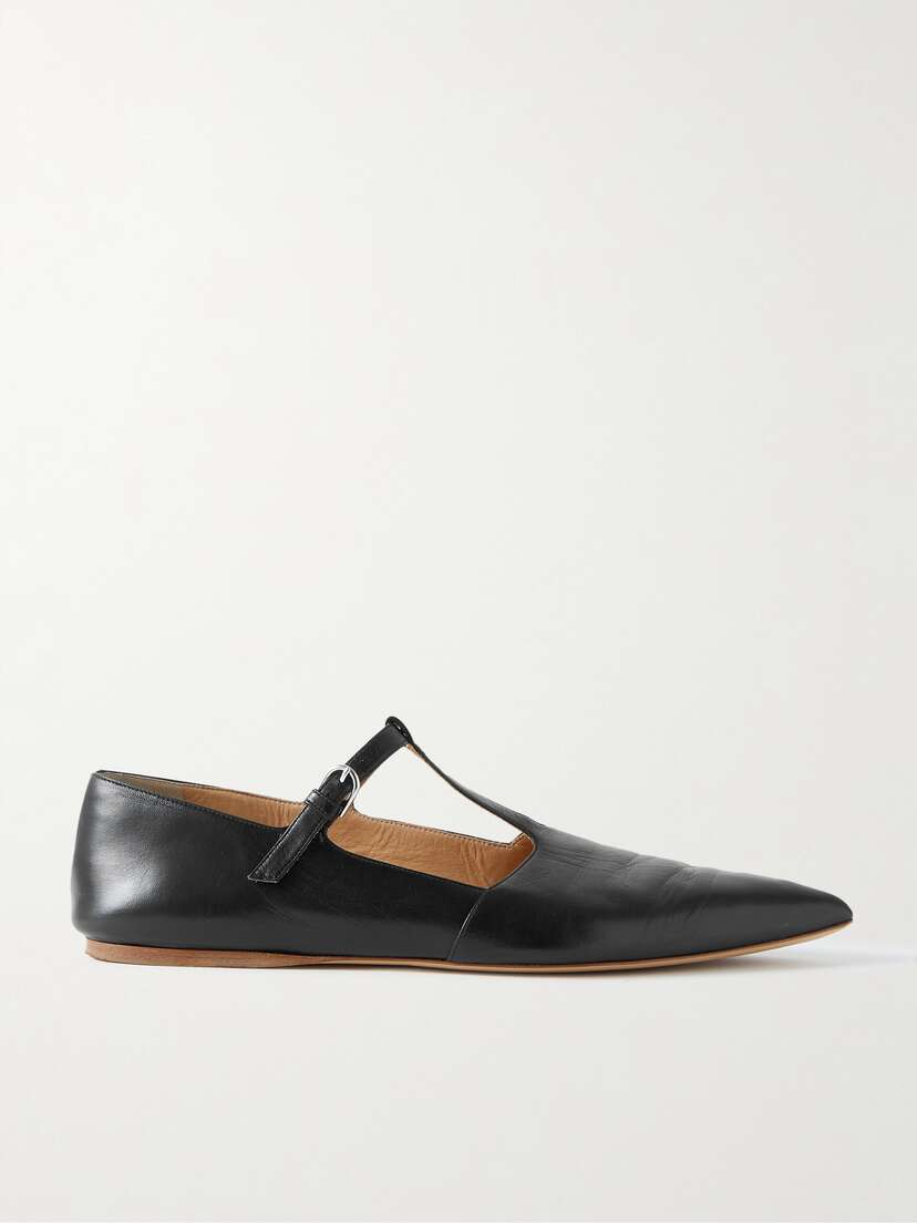 Gabriela Hearst Lola Ballerina Leather Mary Jane Point-toe Flats