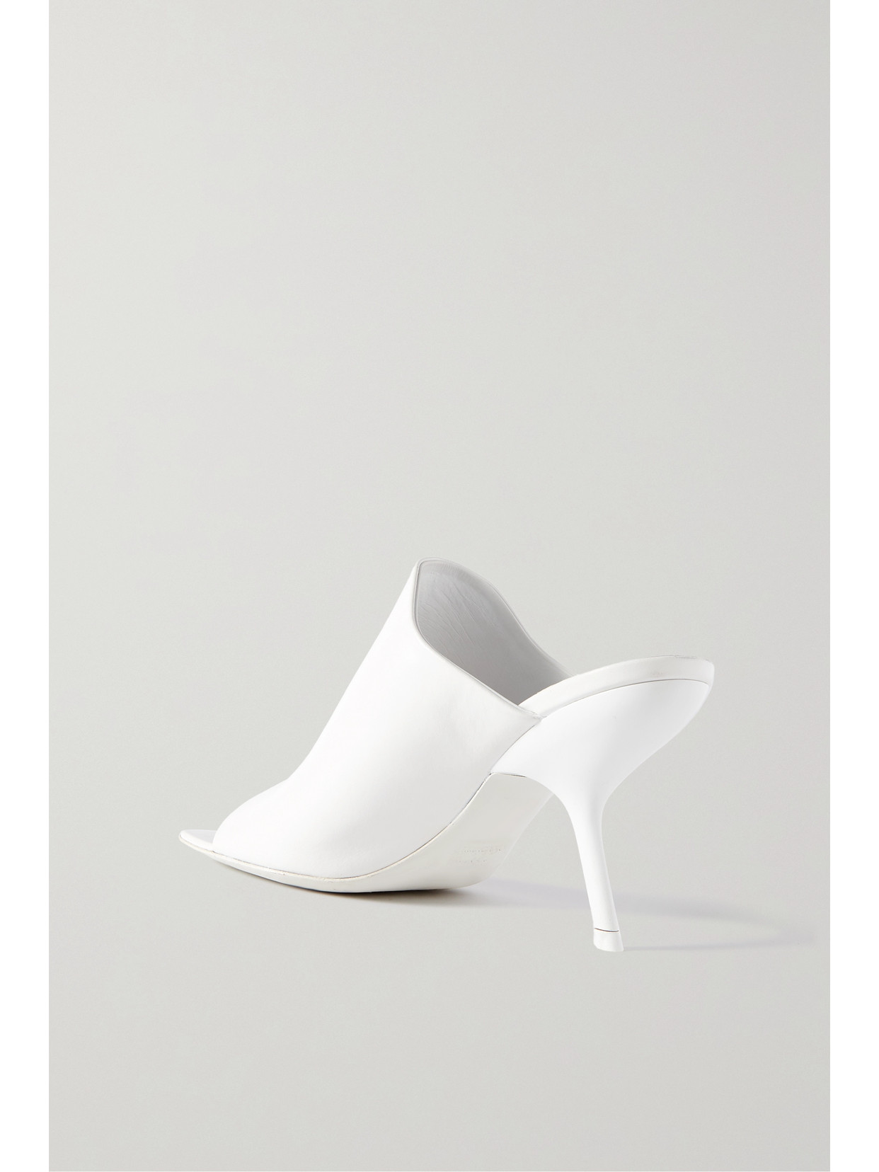 Ferragamo Era Leather Mules In Optic White