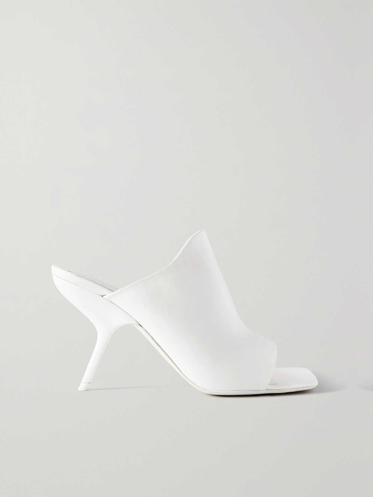 Shop Ferragamo Leather Mules In White