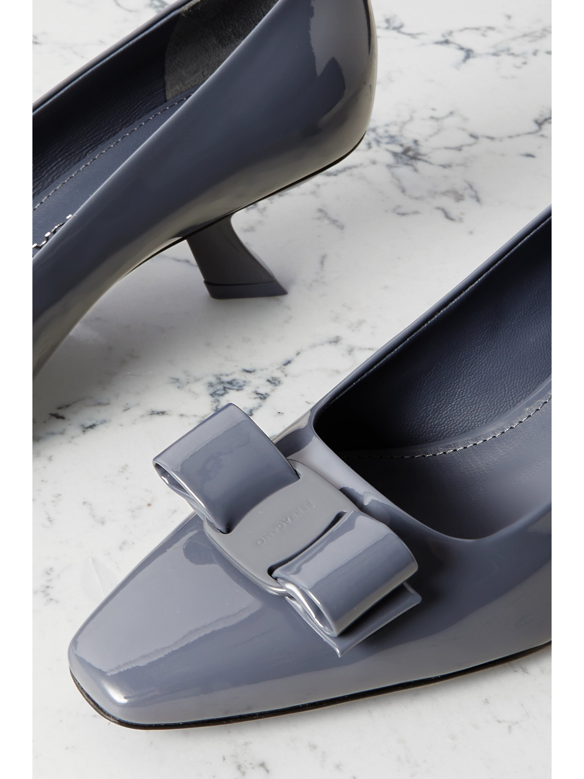 Ferragamo Anz patent-leather pumps
