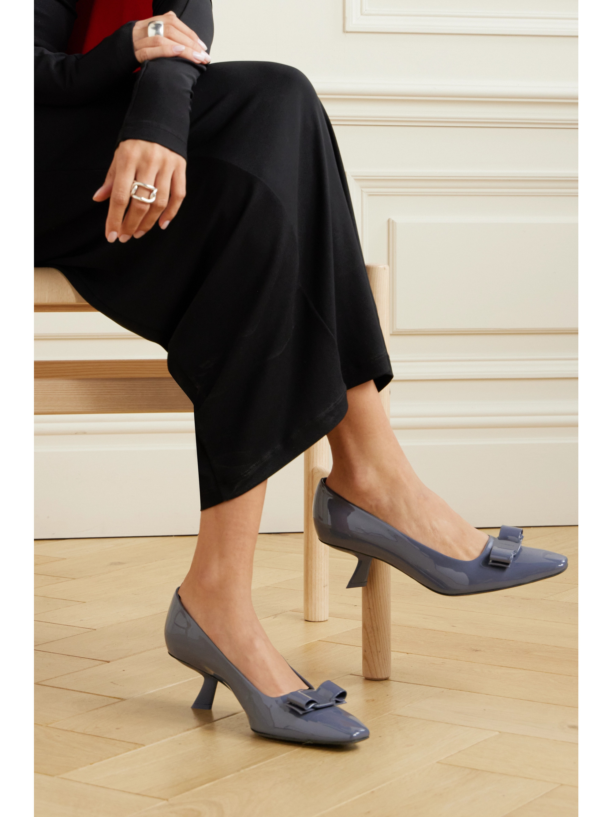 Ferragamo Anz patent-leather pumps
