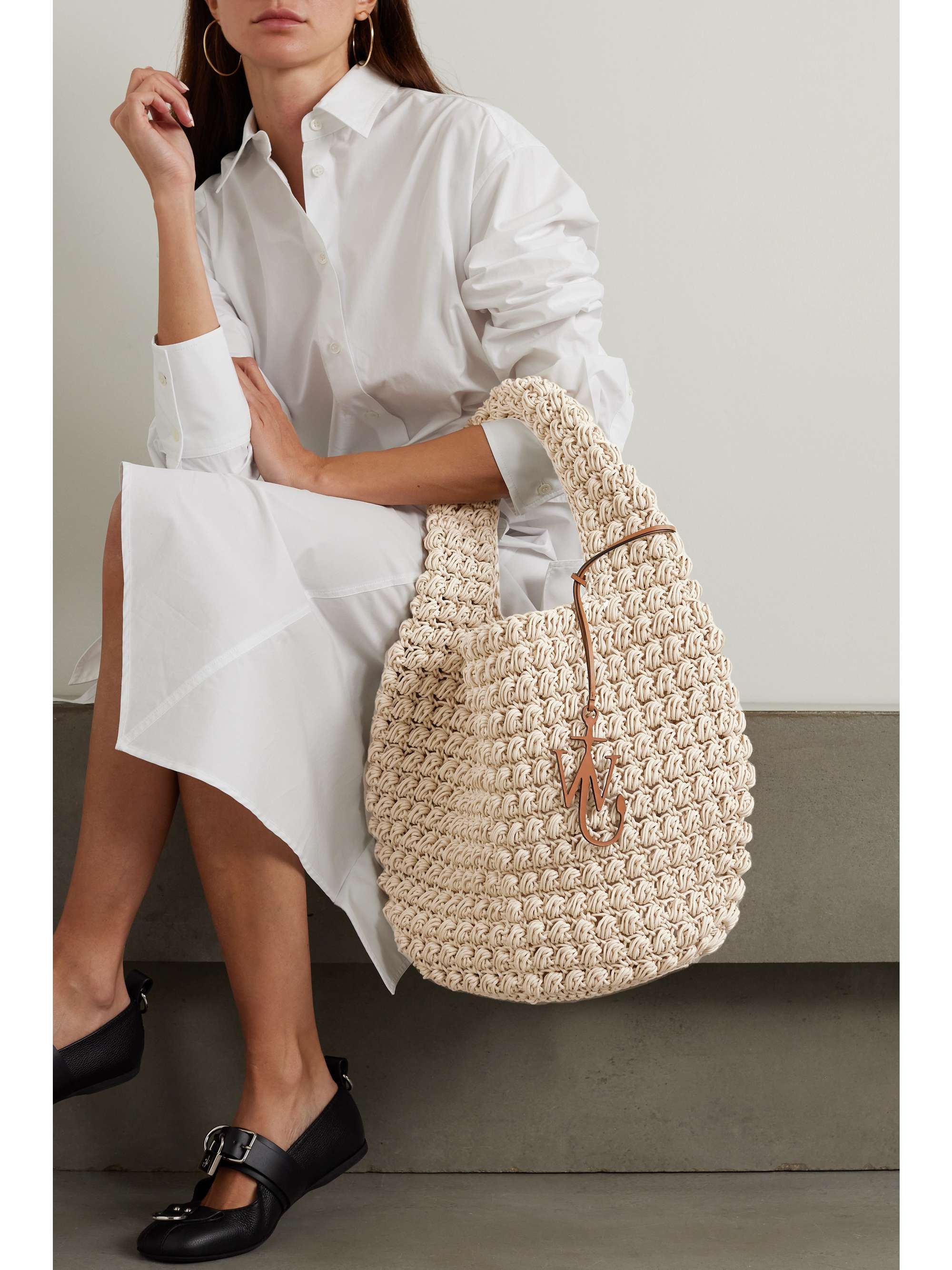JW ANDERSON｜TOTEBAGS (LARGE POPCORN BASKET - TOTE BAG ( JW Anderson Popcorn Large tote bag JW Anderson