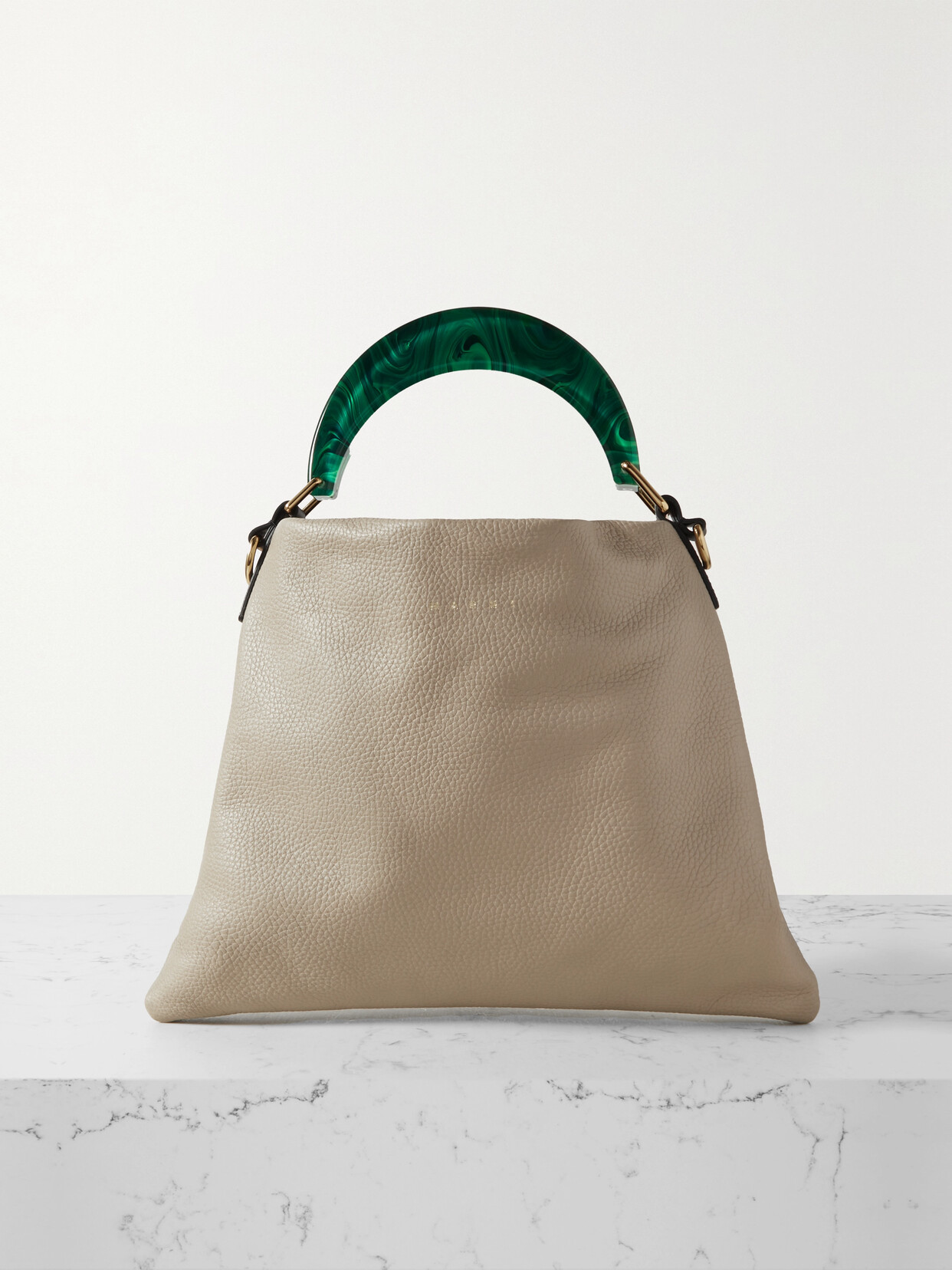 Marni - Venice Small Textured-leather Tote - Brown