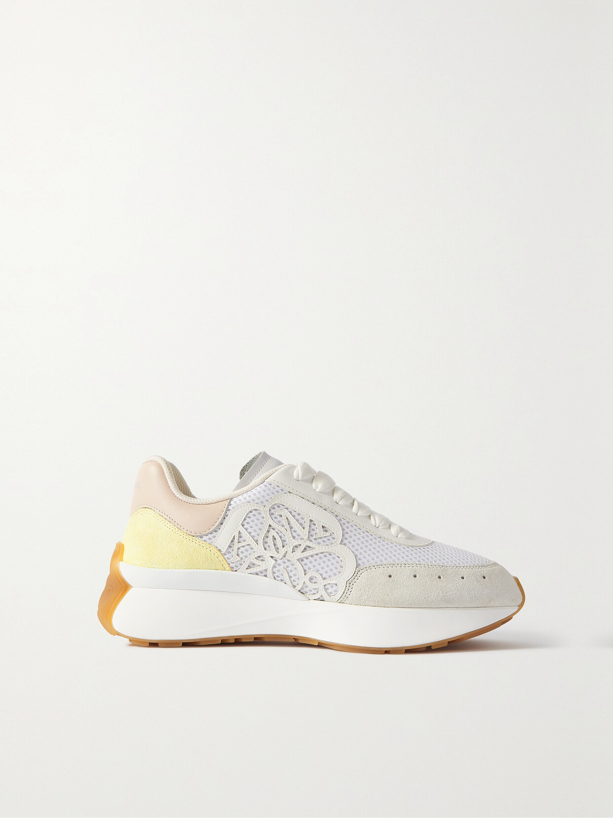 Alexander McQueen - Sprint Runner Leather And Suede-trimmed Mesh Exaggerated-sole Sneakers - Multi