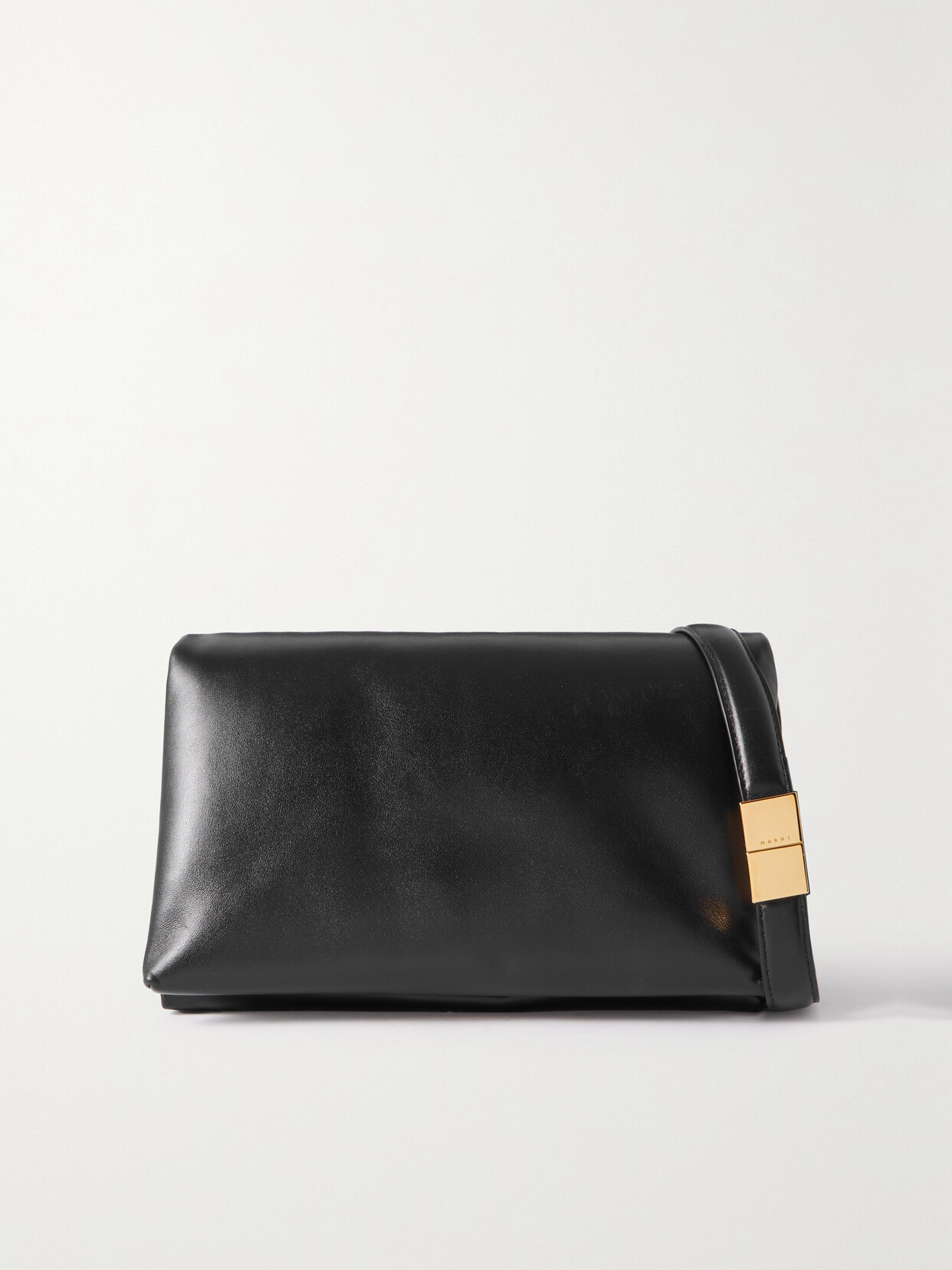 Marni - Prisma Medium Padded Leather Shoulder Bag - Black