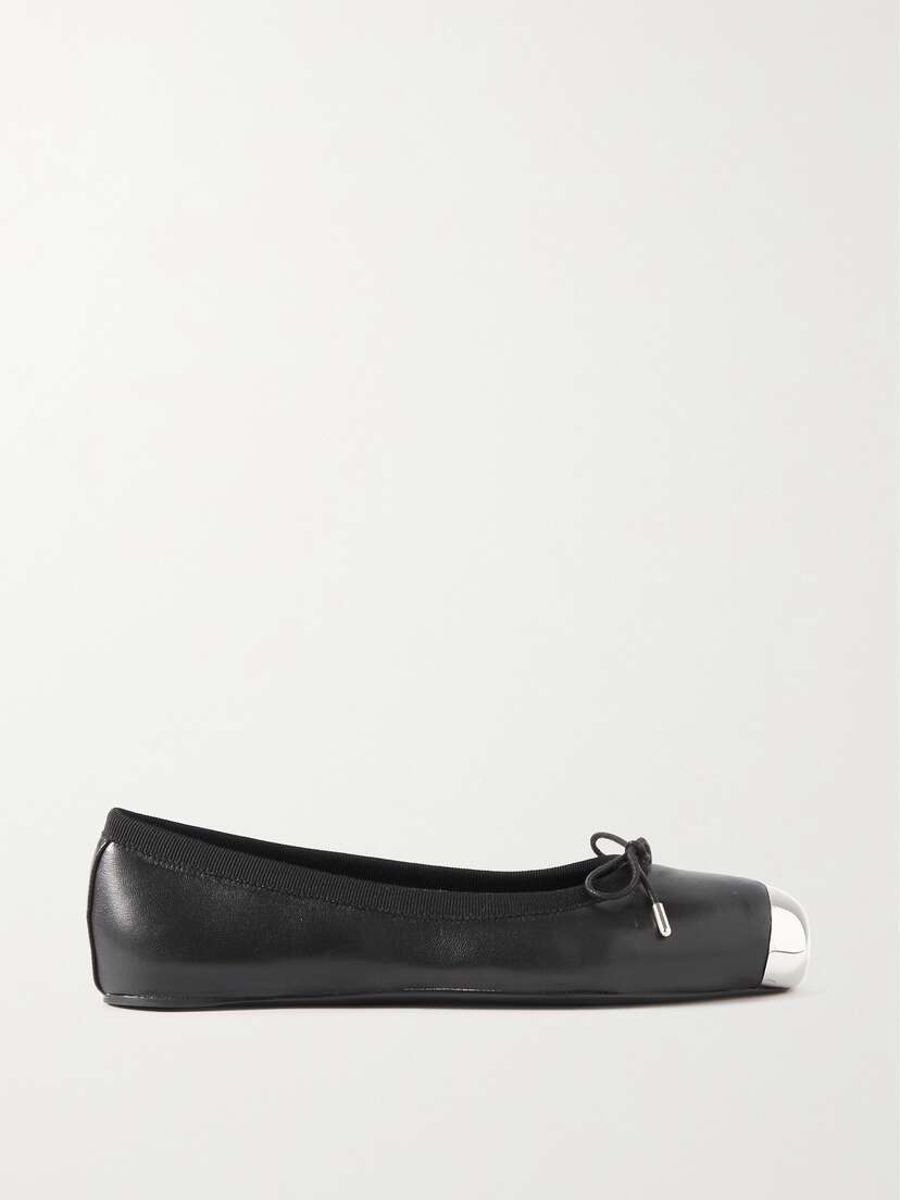 Alexander McQueen Punk Embellished Leather Ballet Flats - EU 41.5