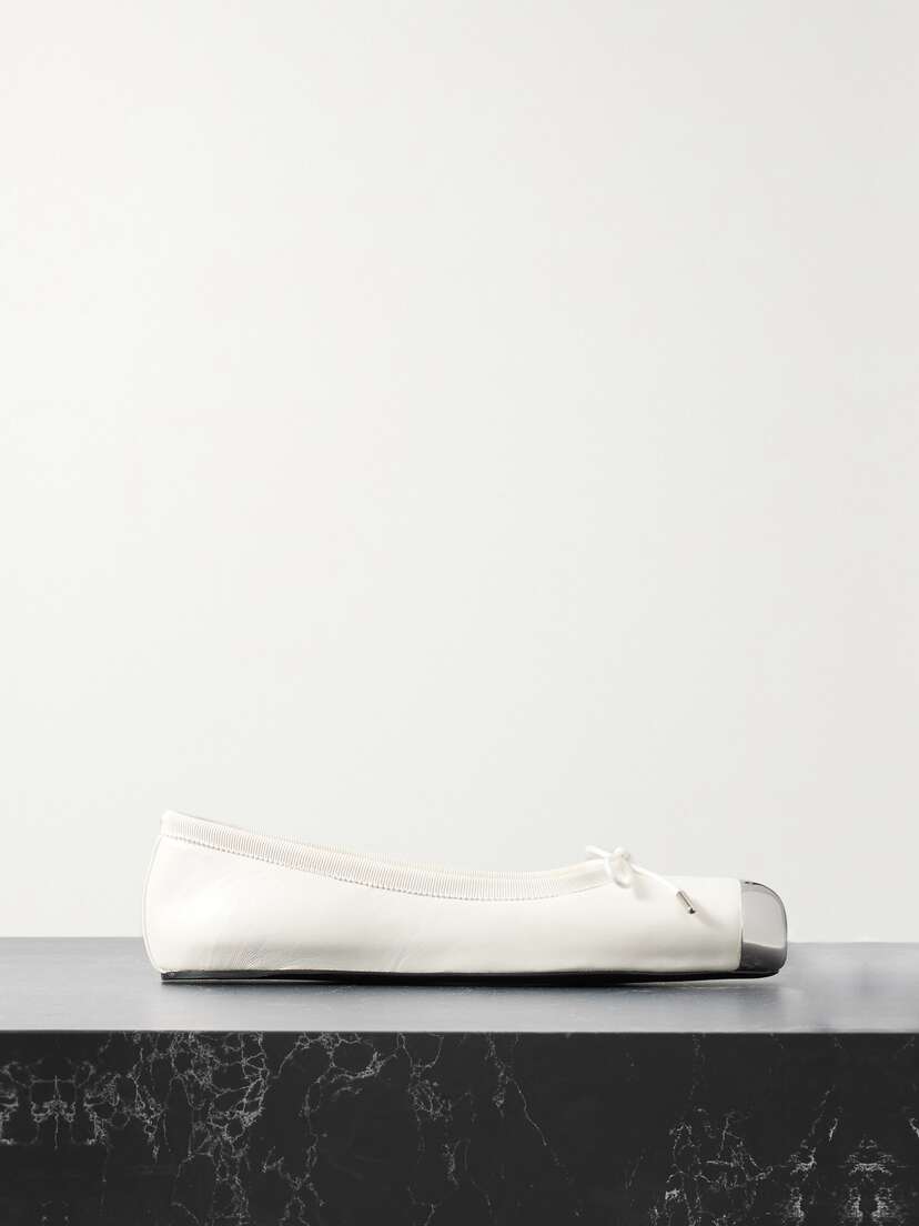 Alexander McQueen Punk Embellished Leather Ballet Flats - EU 41.5