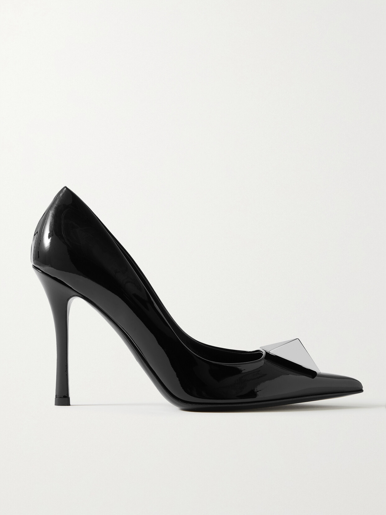 Valentino Garavani One Stud 100 Patent-leather Pumps - Black