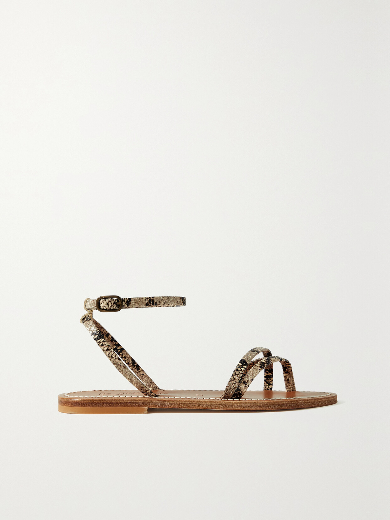 K Jacques St Tropez - + Net Sustain Milana Snake-effect Leather Sandals - Animal print