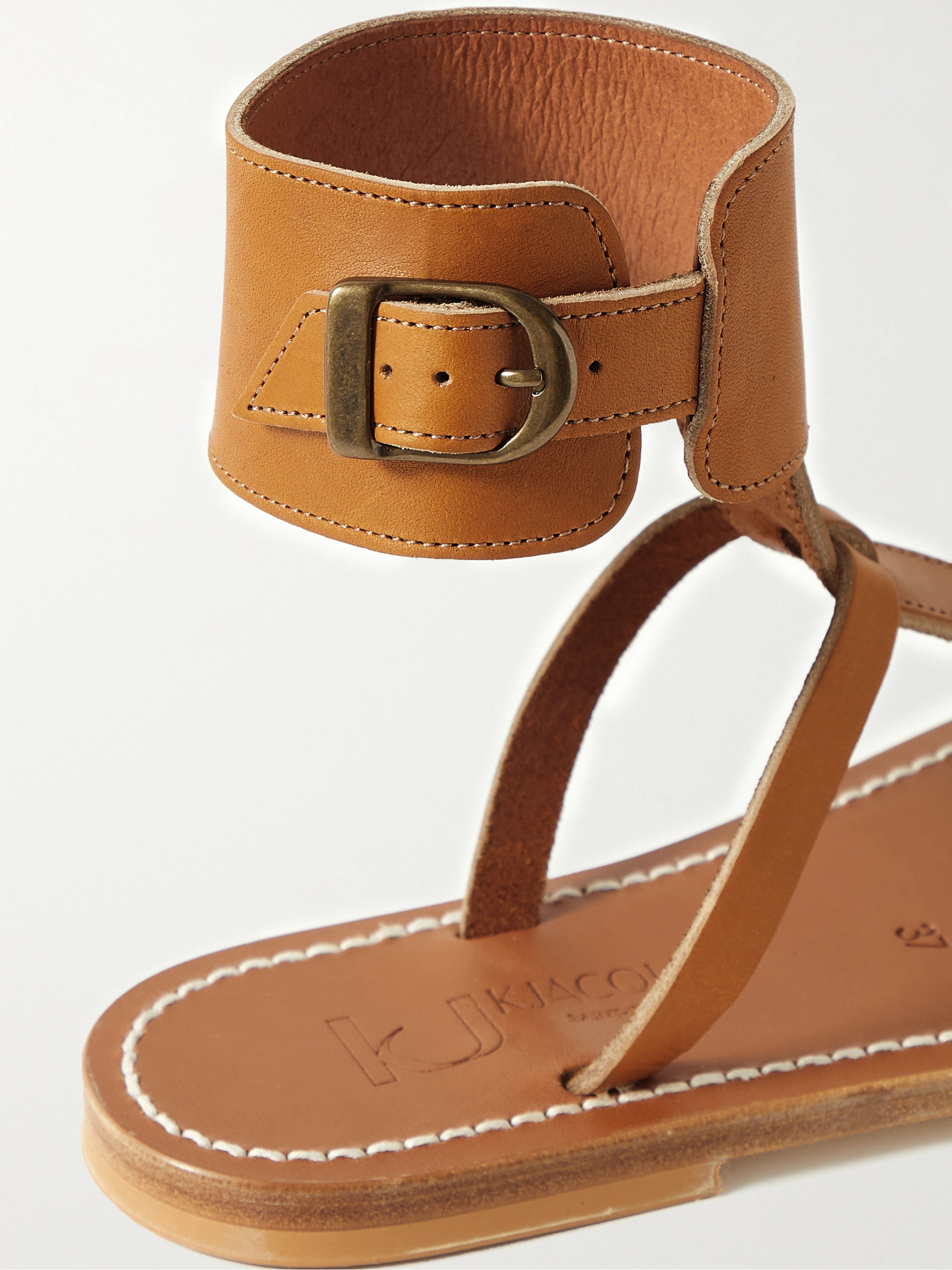 K JACQUES ST TROPEZ + NET SUSTAIN Caravelle leather sandals
