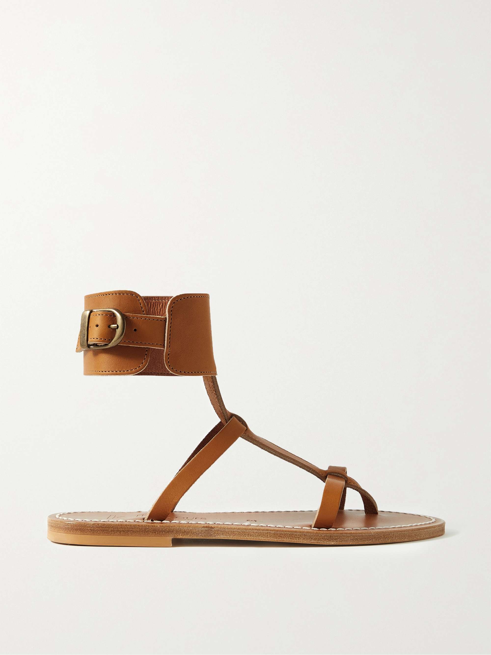 K JACQUES ST TROPEZ + NET SUSTAIN Caravelle leather sandals | NET-A-PORTER