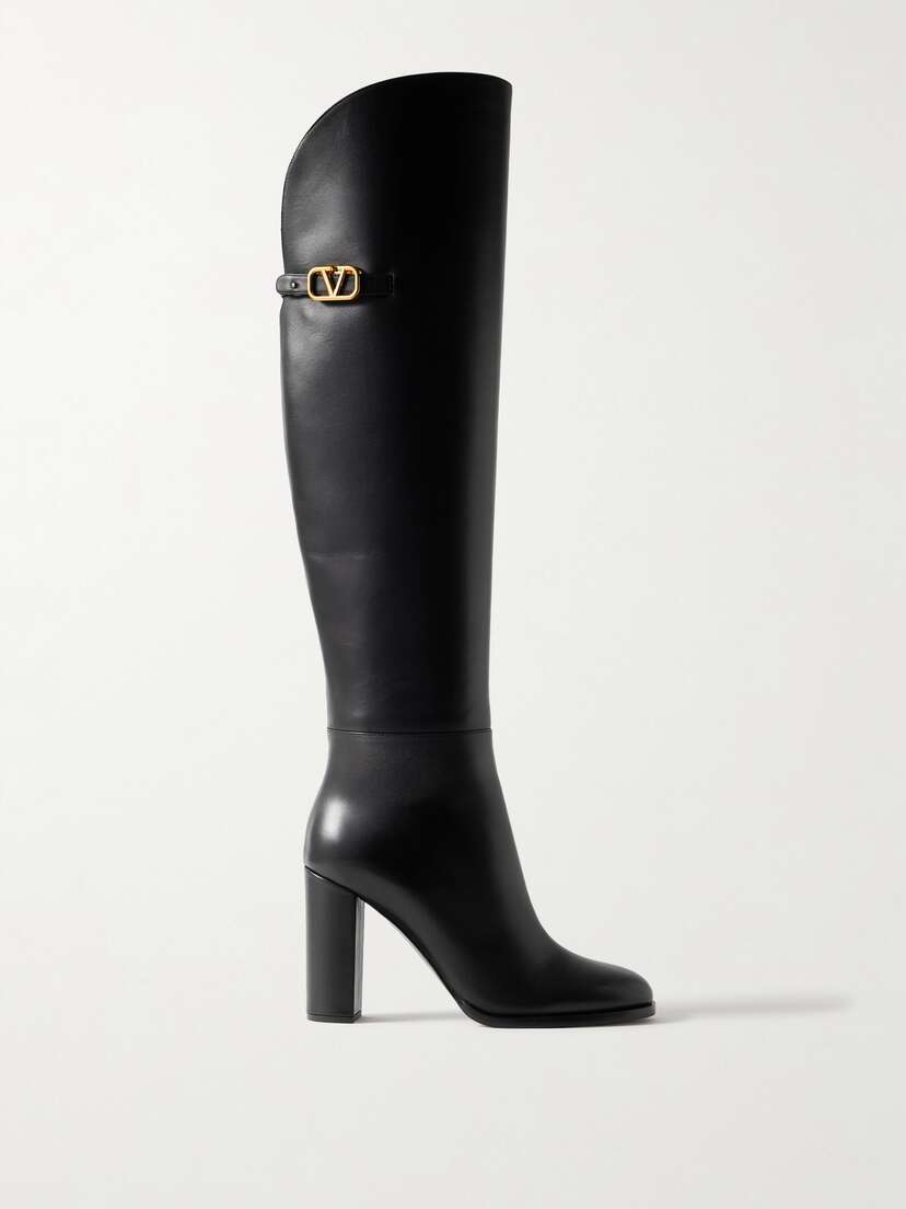 Valentino Garavani Vlogo 95 Leather Over-the-knee Boots