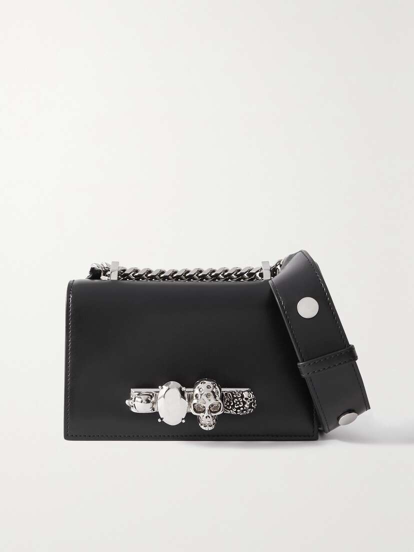 Alexander McQueen Embellished Leather Shoulder Bag