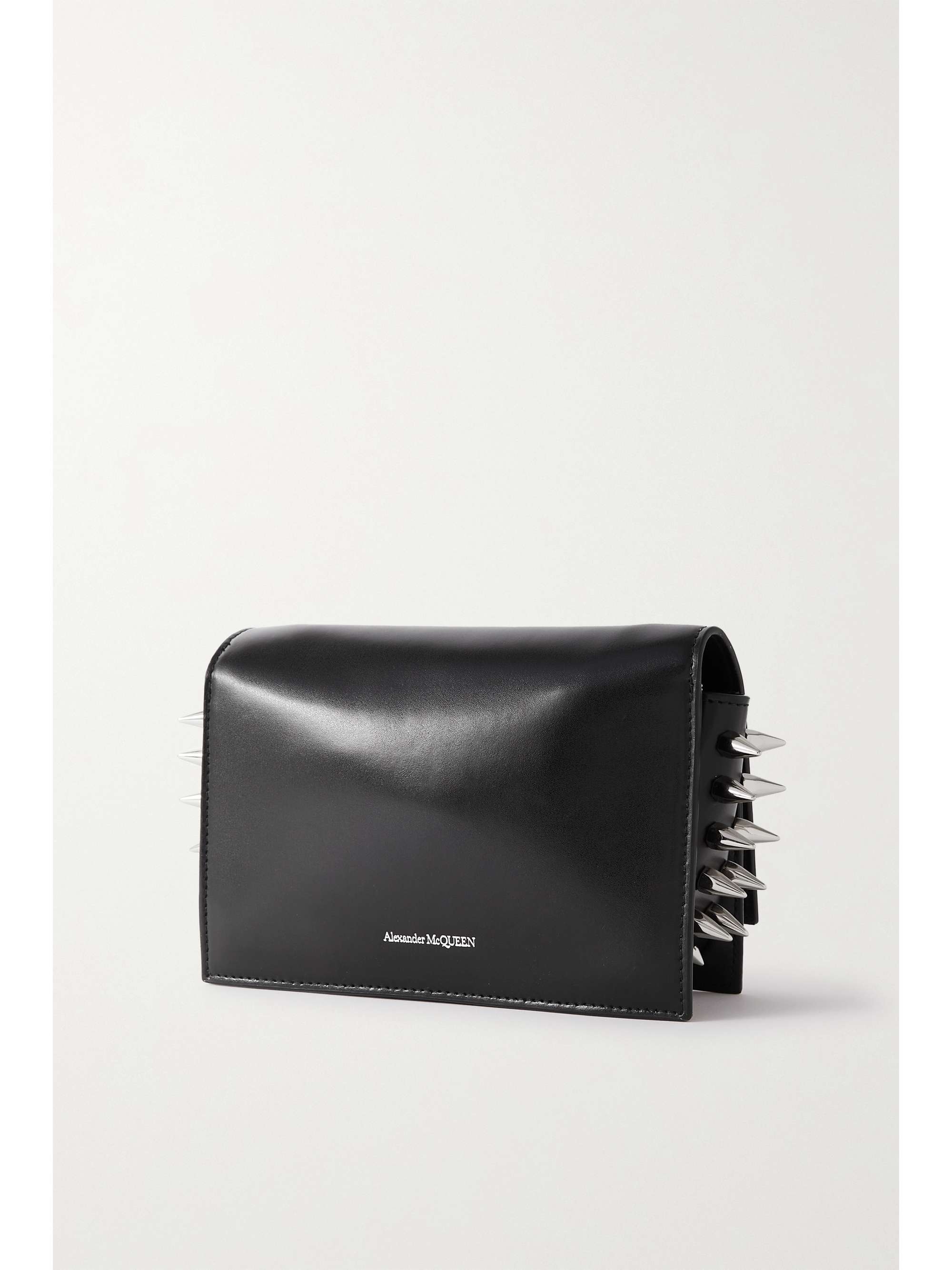 MCQUEEN Embellished studded leather shoulder bag