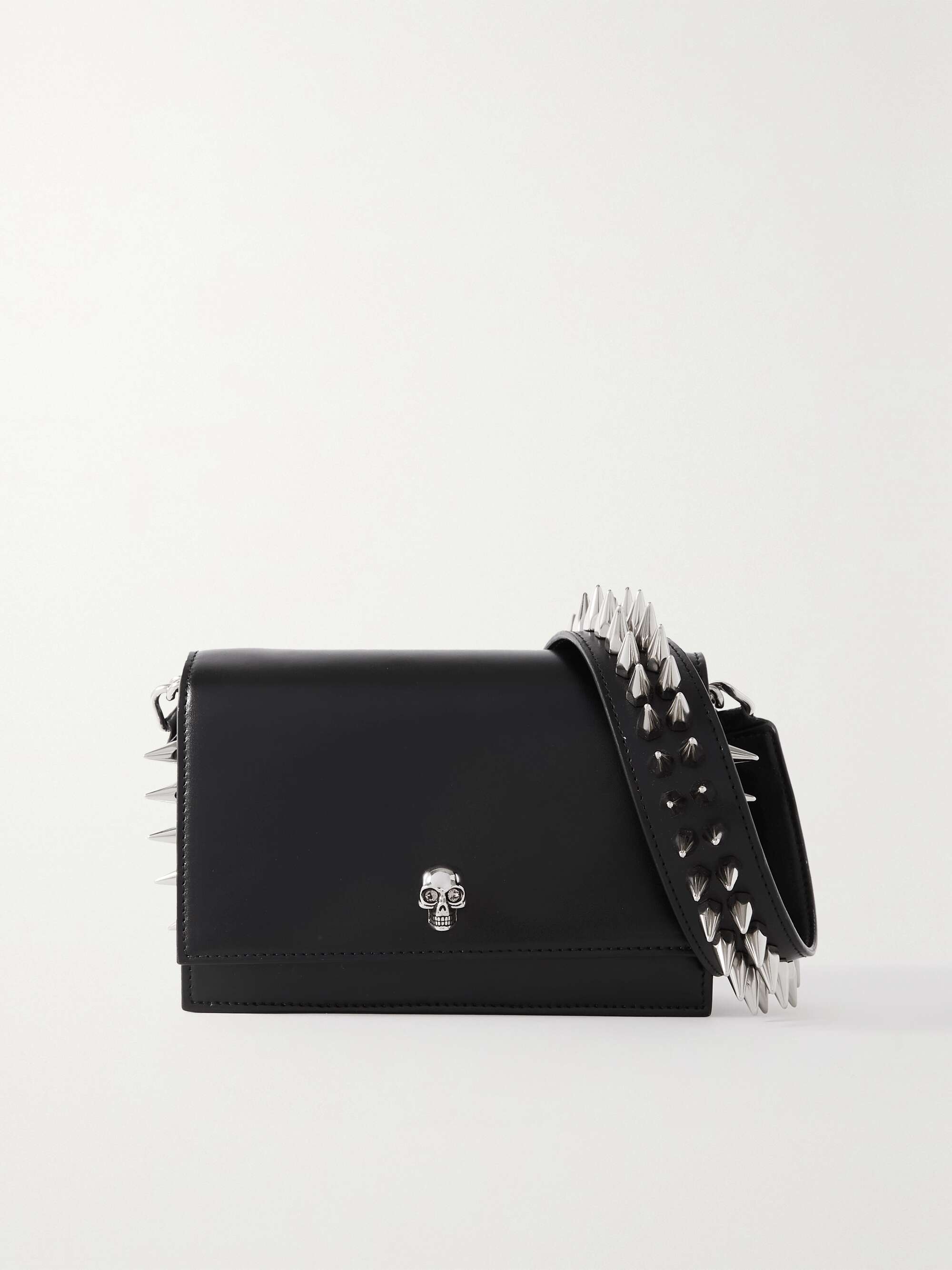 ALEXANDER MCQUEEN Embellished studded leather shoulder bag | NET-A-PORTER