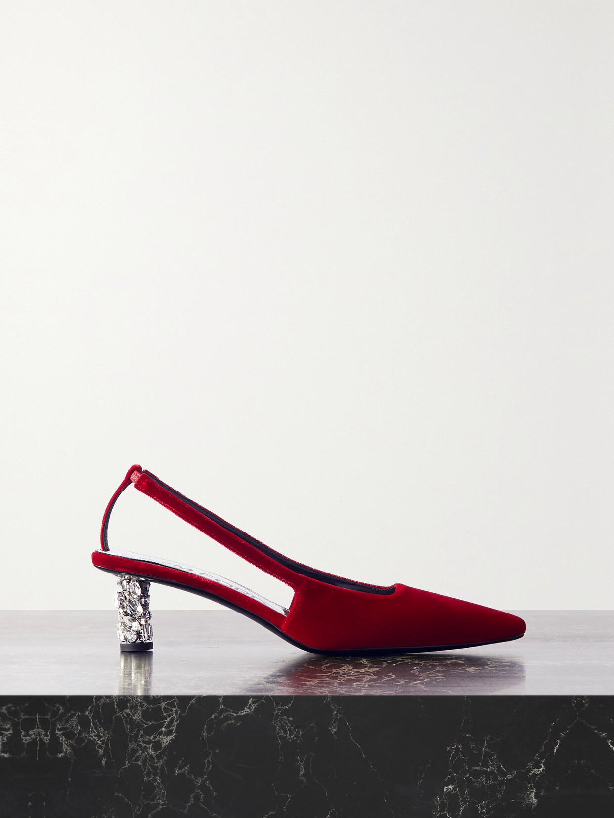 Tom Ford Velvet Slingback Pumps In Red