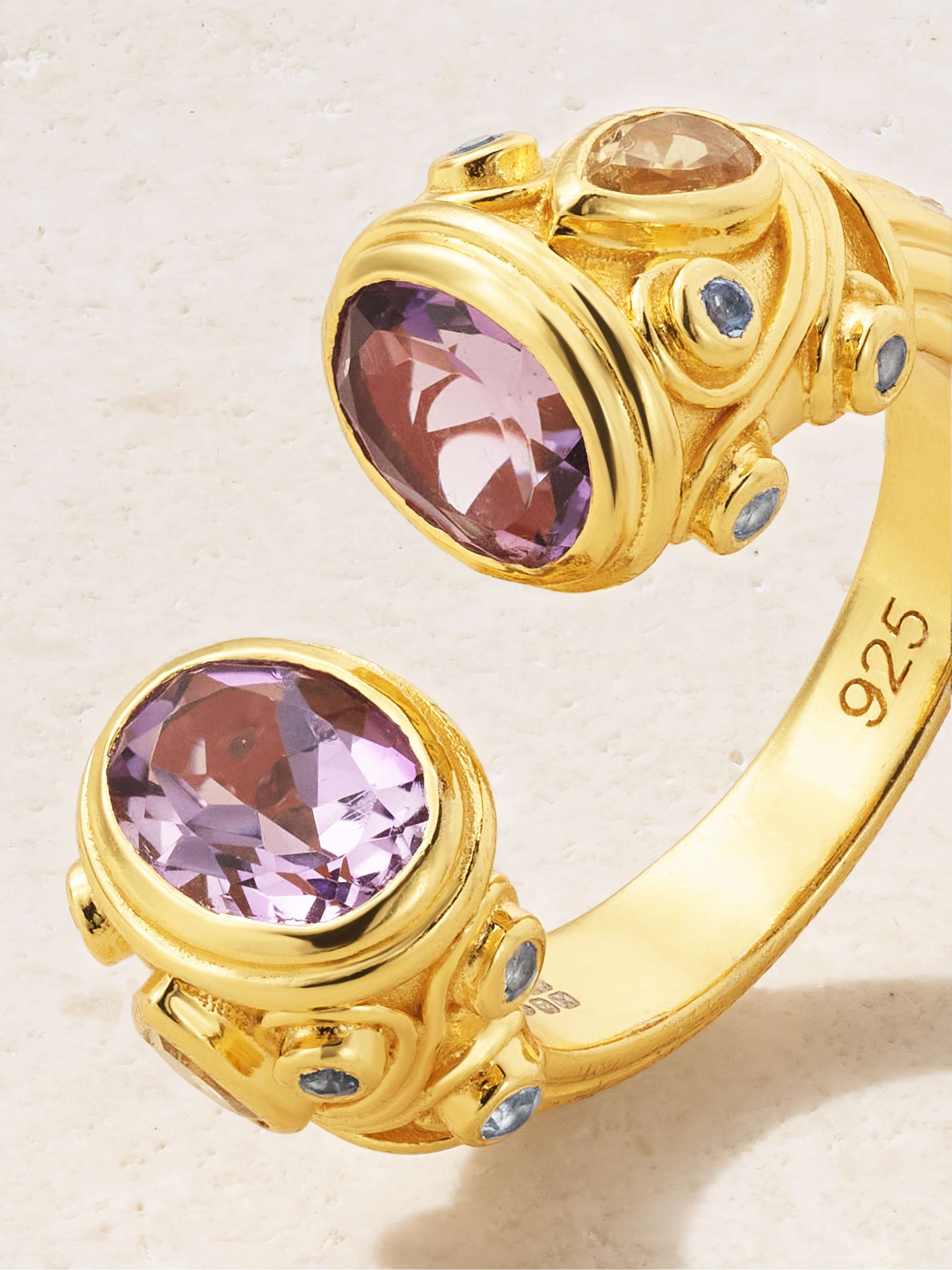 AMRAPALI LONDON Gold-plated sterling silver multi-stone ring