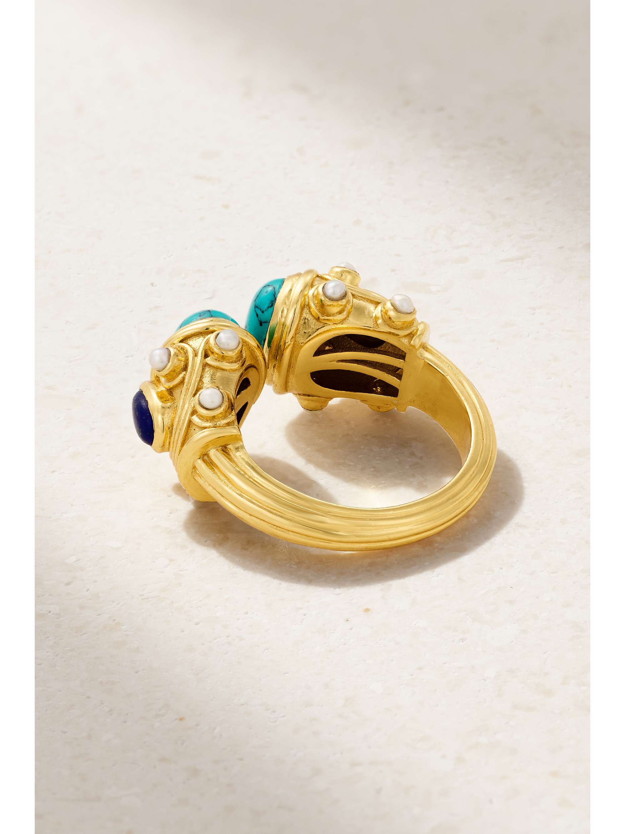 AMRAPALI LONDON Goldplated sterling silver multistone ring NETAPORTER