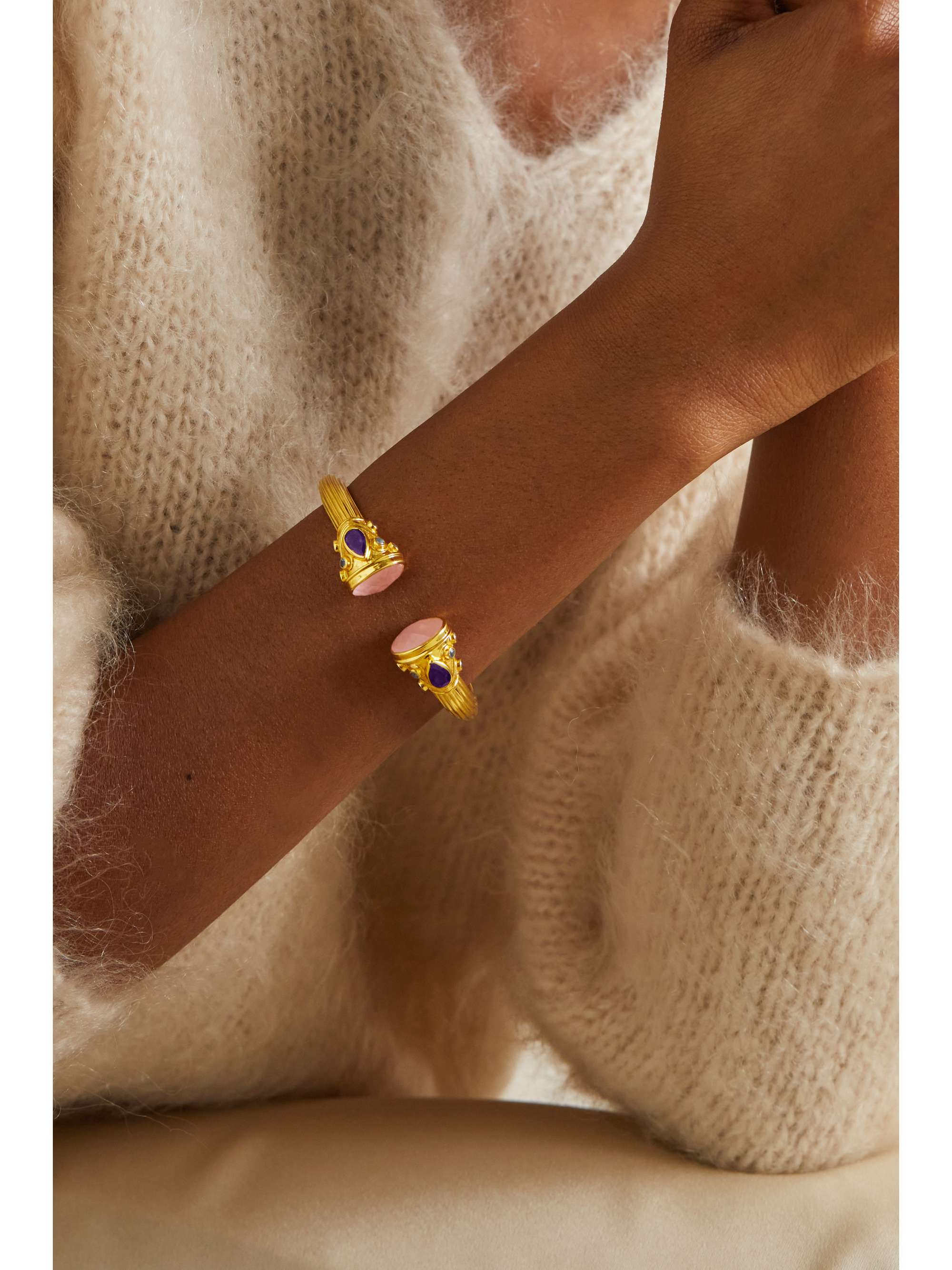 AMRAPALI LONDON Gold-plated multi-stone bangle