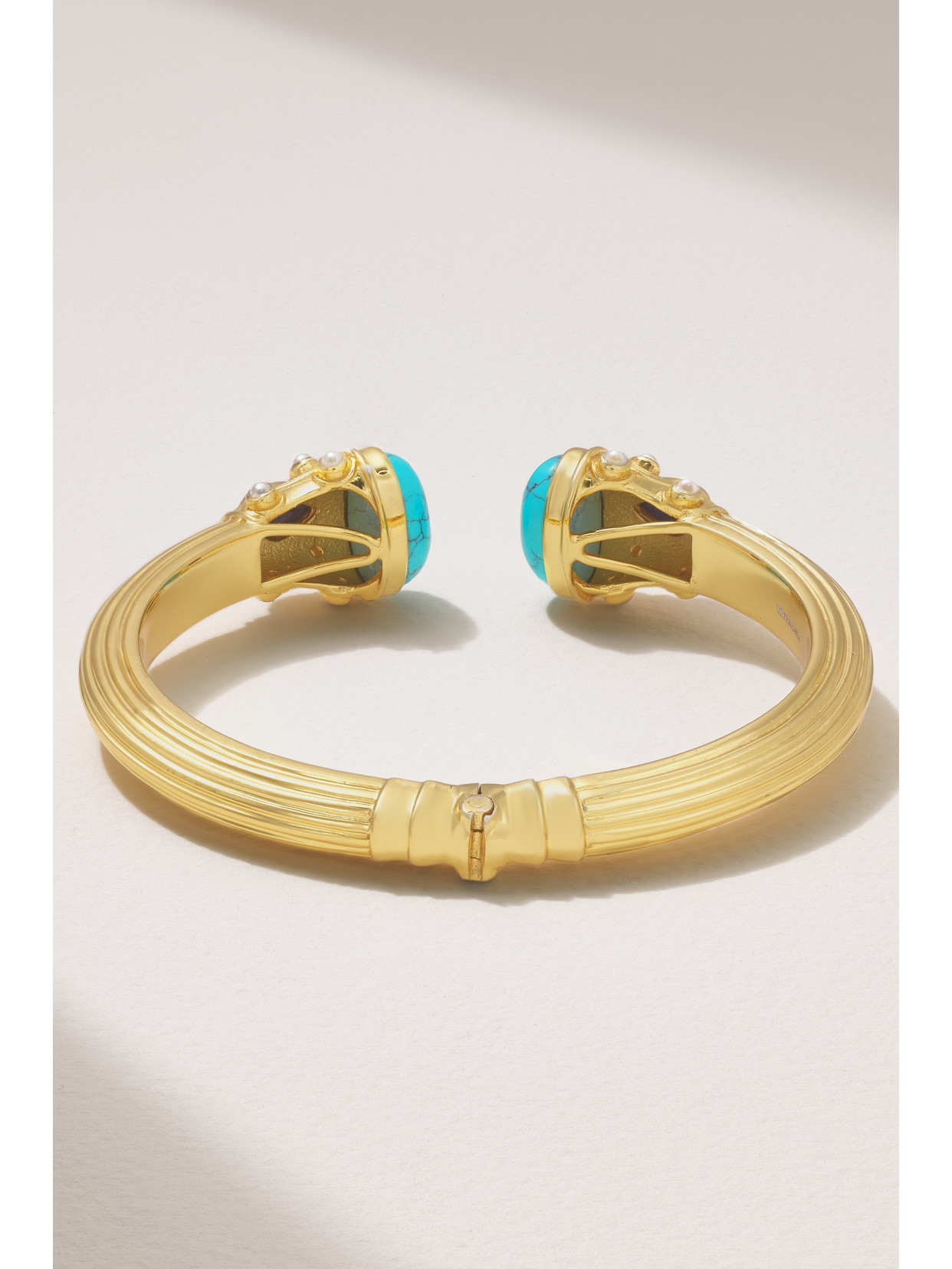 Amrapali London Gold-plated Sterling Silver Multi-stone Cuff In Gold