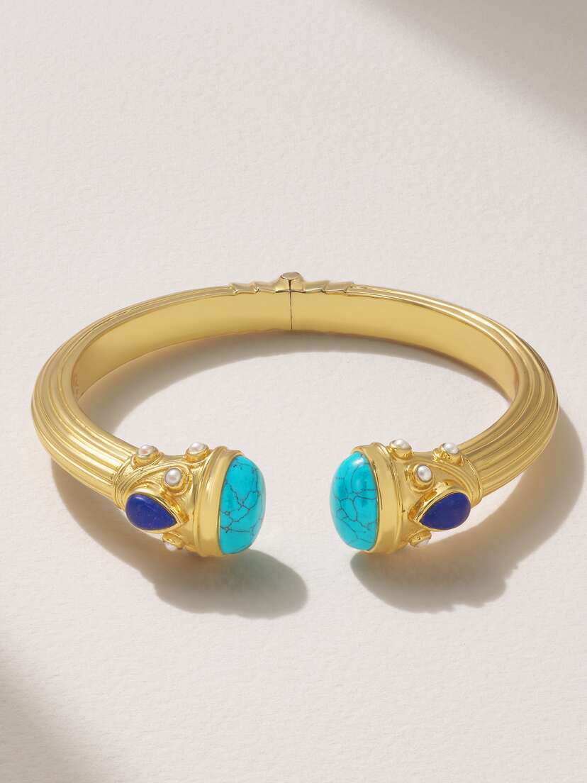 Amrapali London plated Sterling Silver Multi-stone Cuff