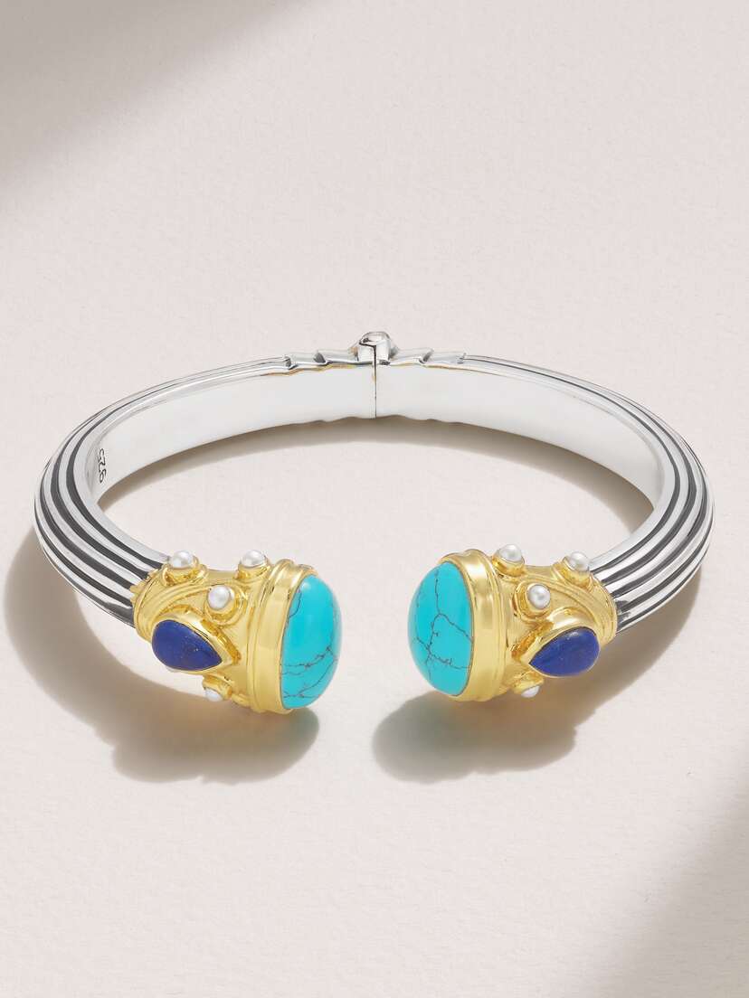 Amrapali London Gold-plated Sterling Silver ulti-stone Cuff